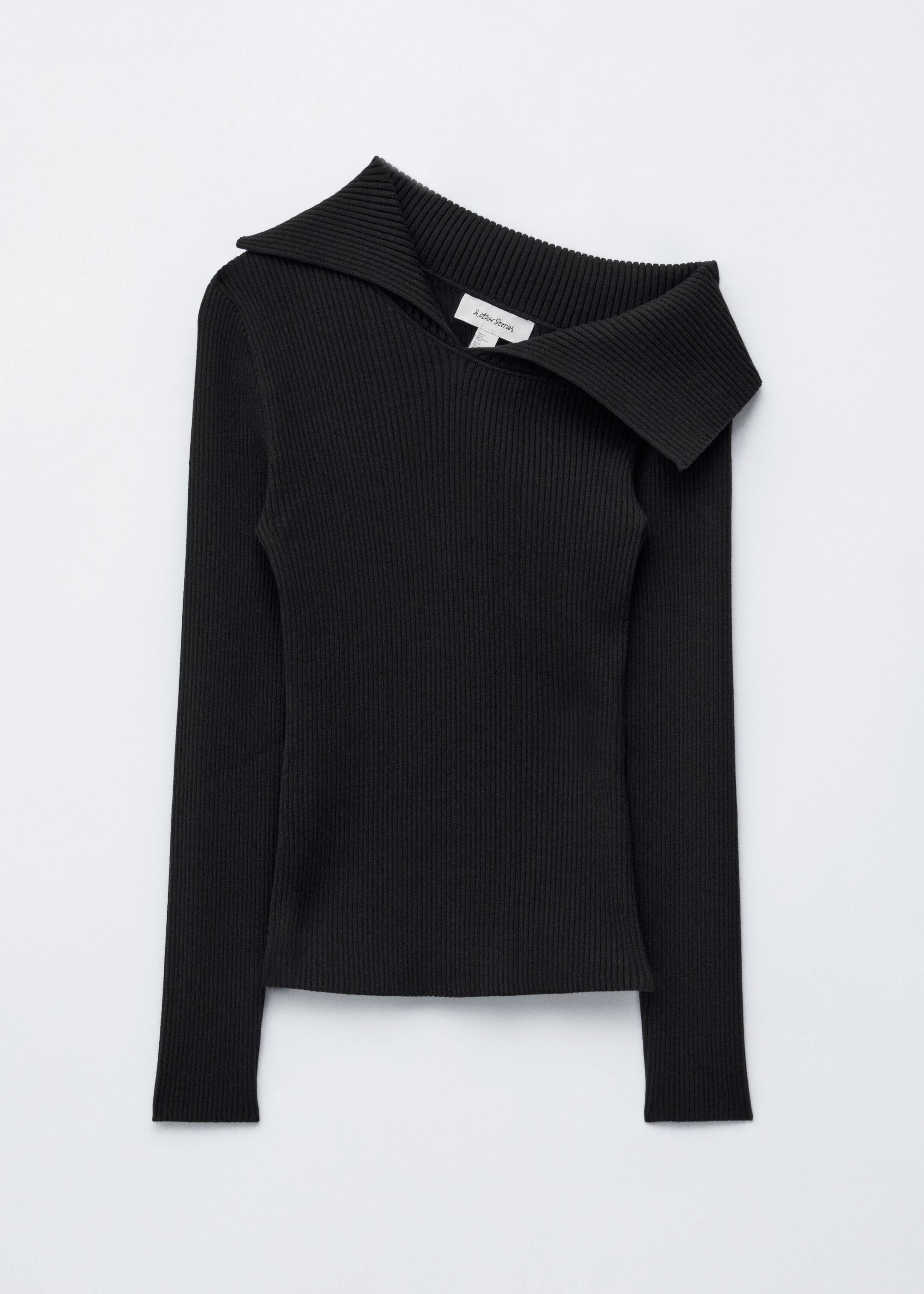 Grotere afbeelding bekijken: Ribgebreide off-shoulder top - Zwart - DAMES | H&M BE 6