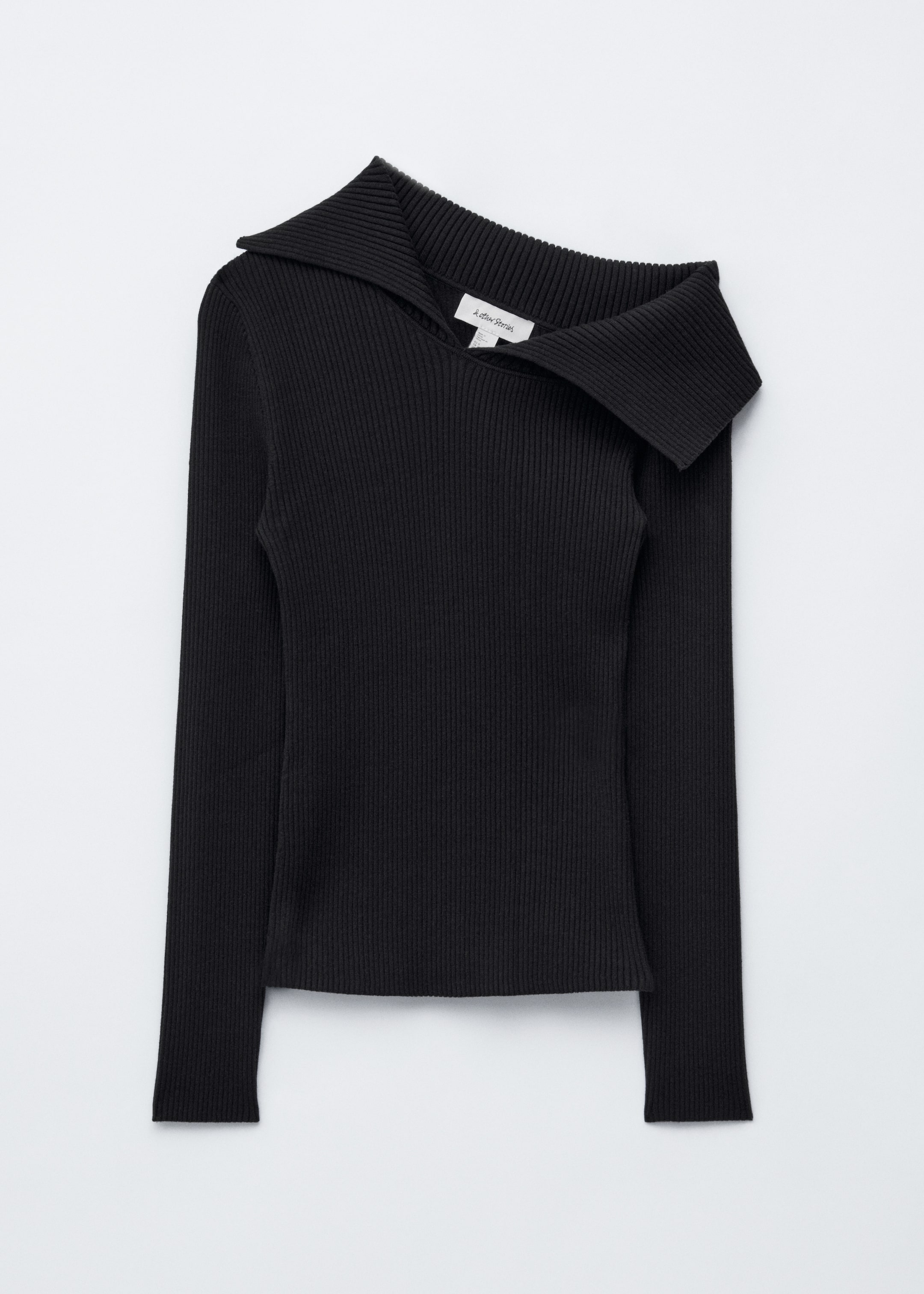Agrandir l'image: Haut à épaules dégagées en maille côtelée - Noir - FEMME | H&M FR 6