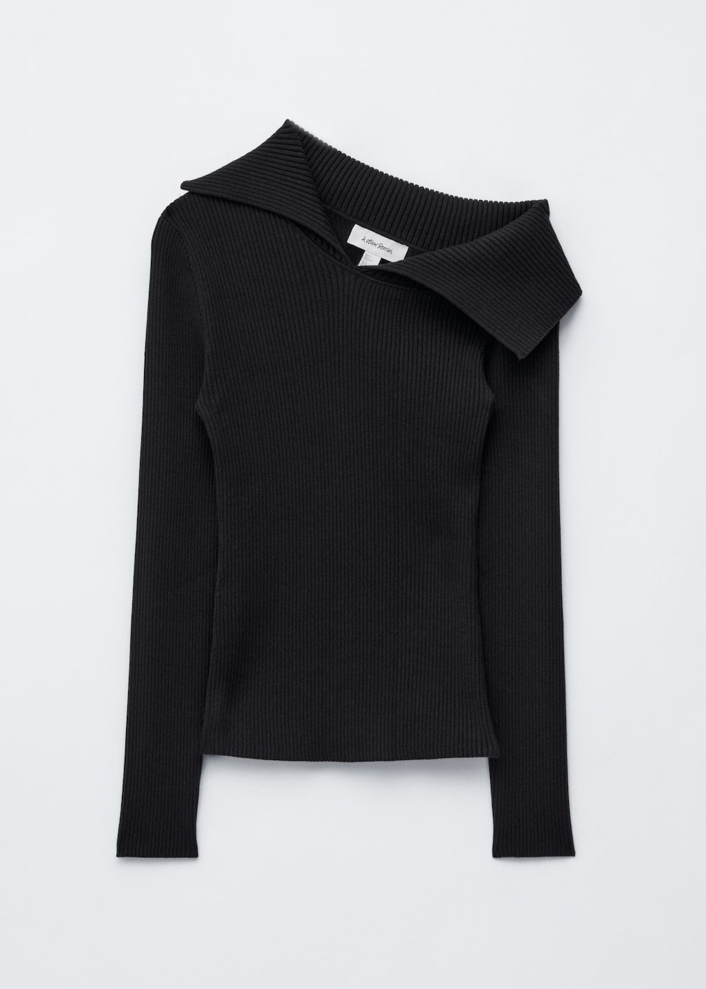 Image of Rib-Knit Off-Shoulder Top