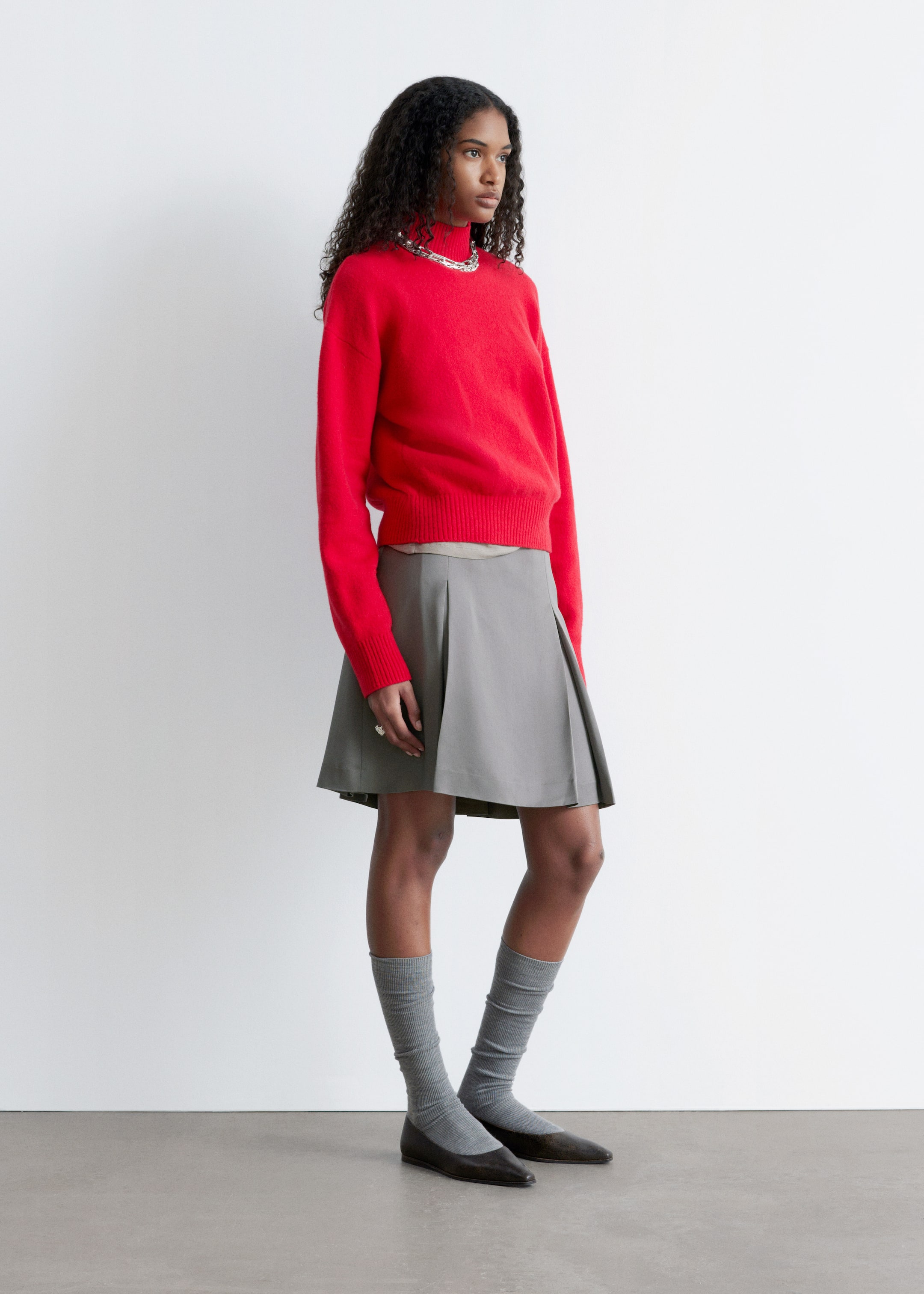 Ver imagem maior: Camisola de gola alta - Vermelho brilhante - SENHORA | H&M PT 1