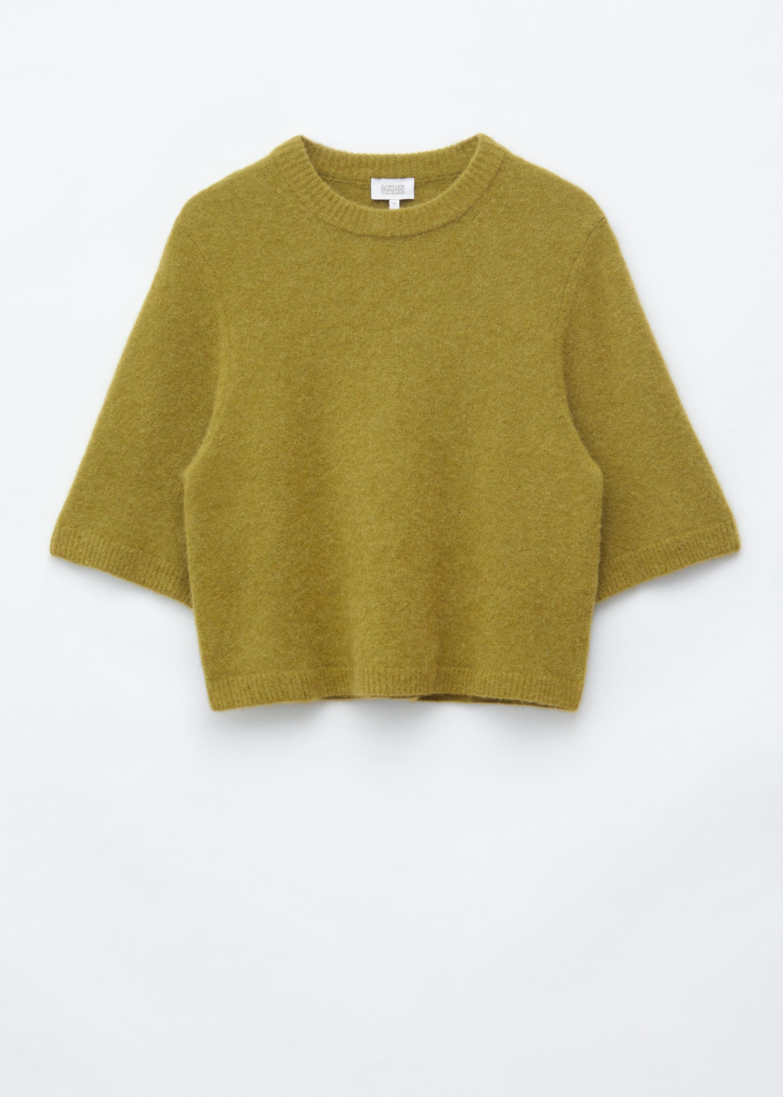 Alpaca-Blend Knitted T-Shirt - Chartreuse - Still Life