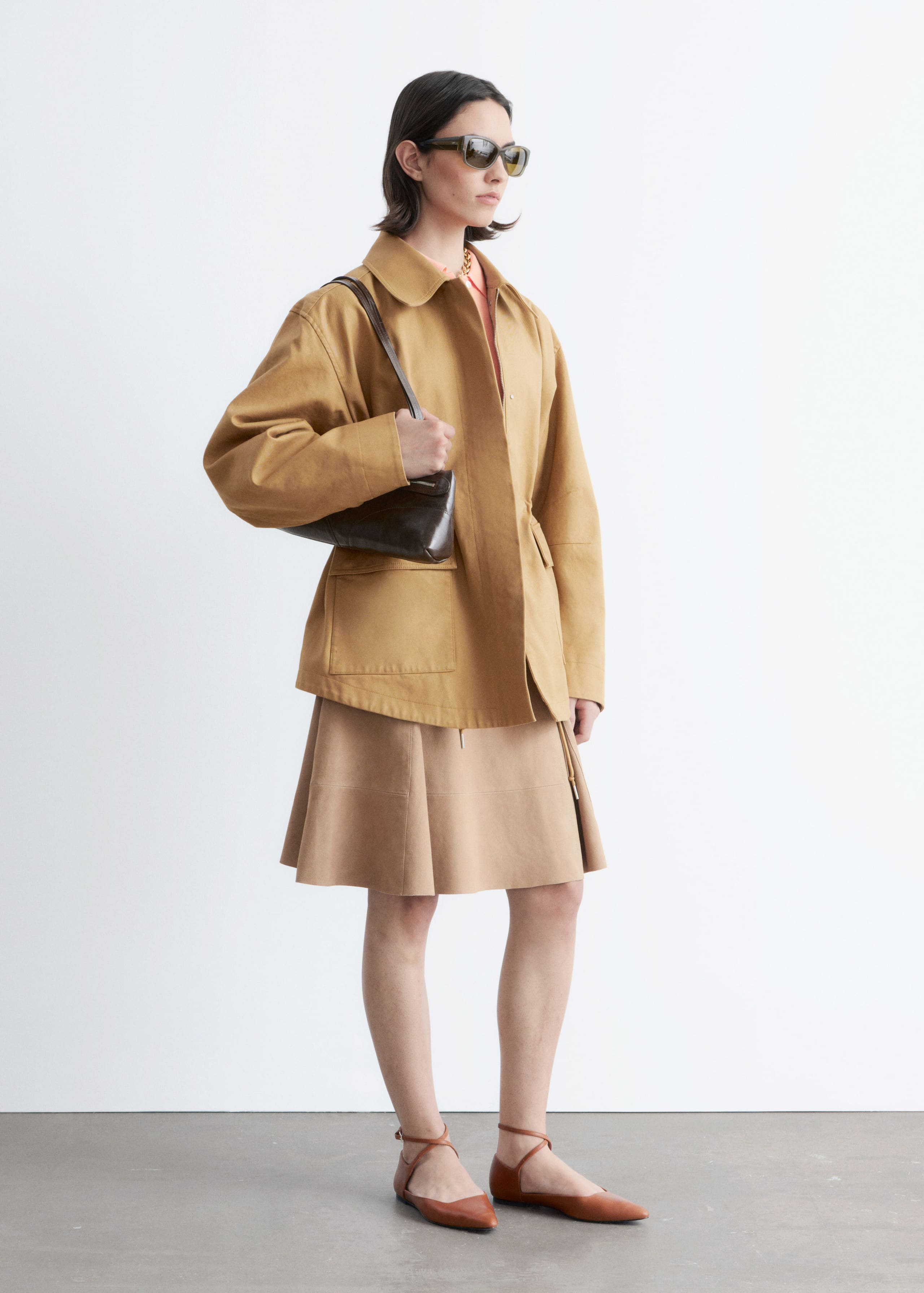 Image of Oversized Drawstring Utility Jacket