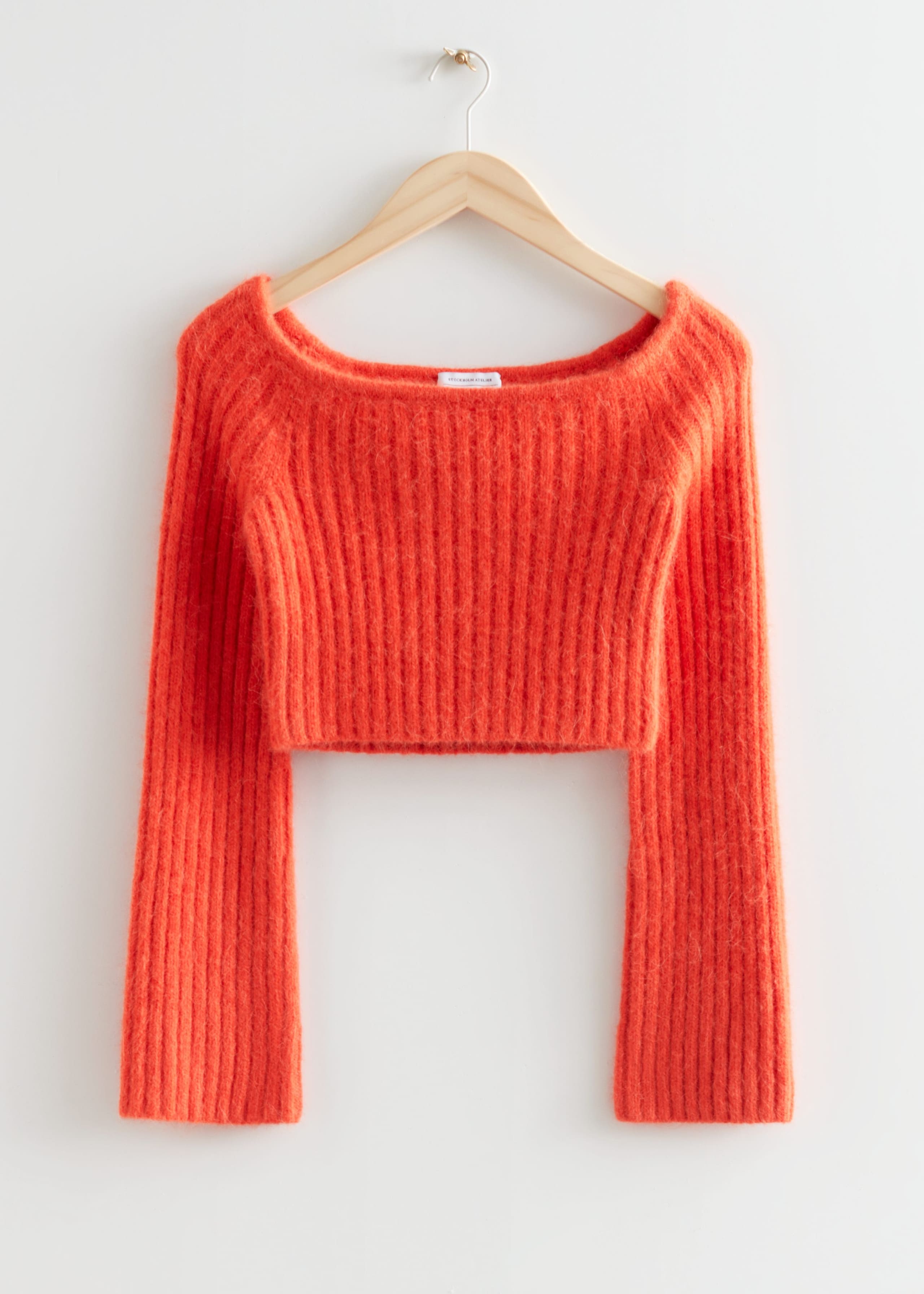 OffShoulder Knit Top - Orange - Natura morta