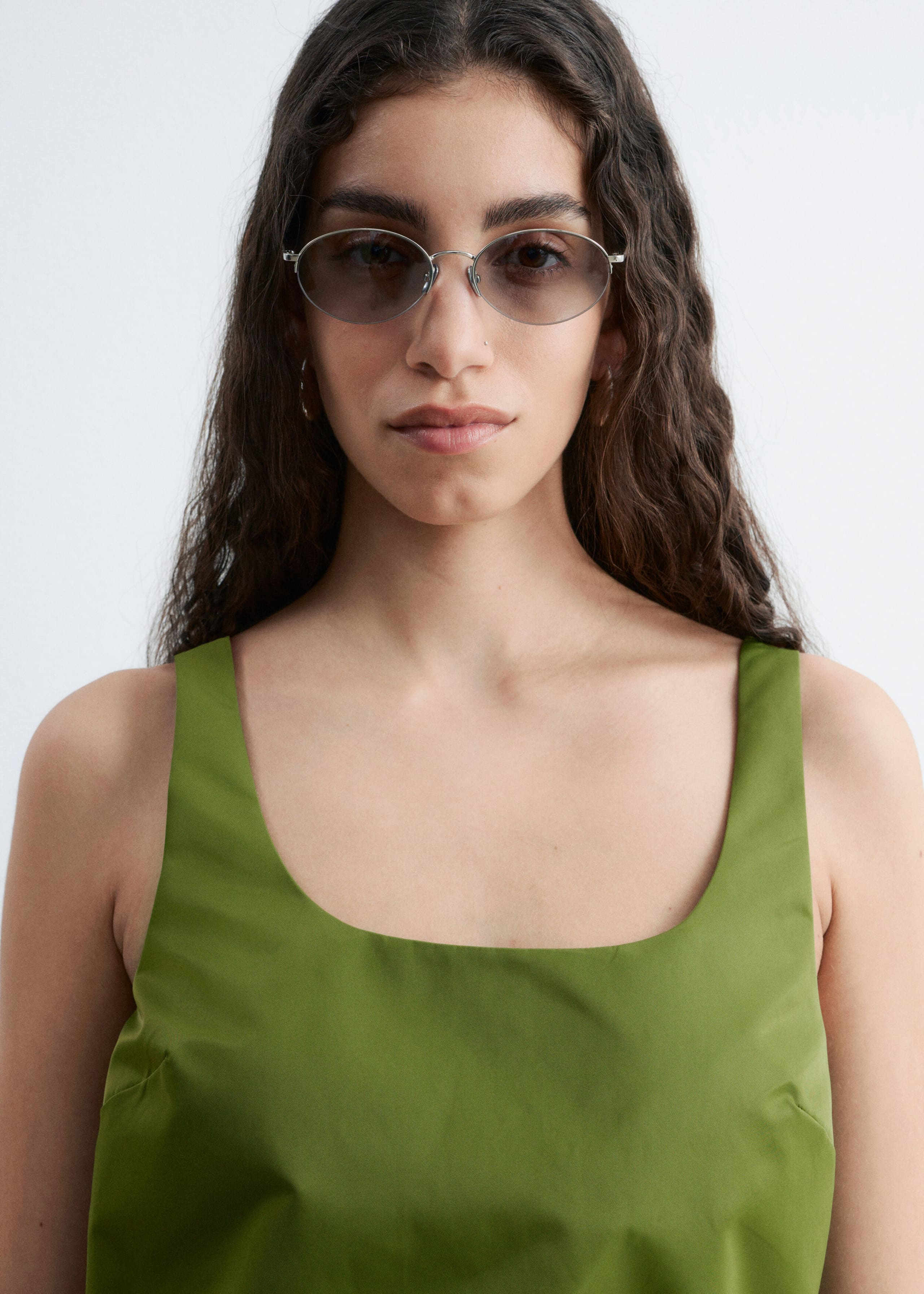 Sculpted Drawstring Mini Dress - Chartreuse - Lookbook