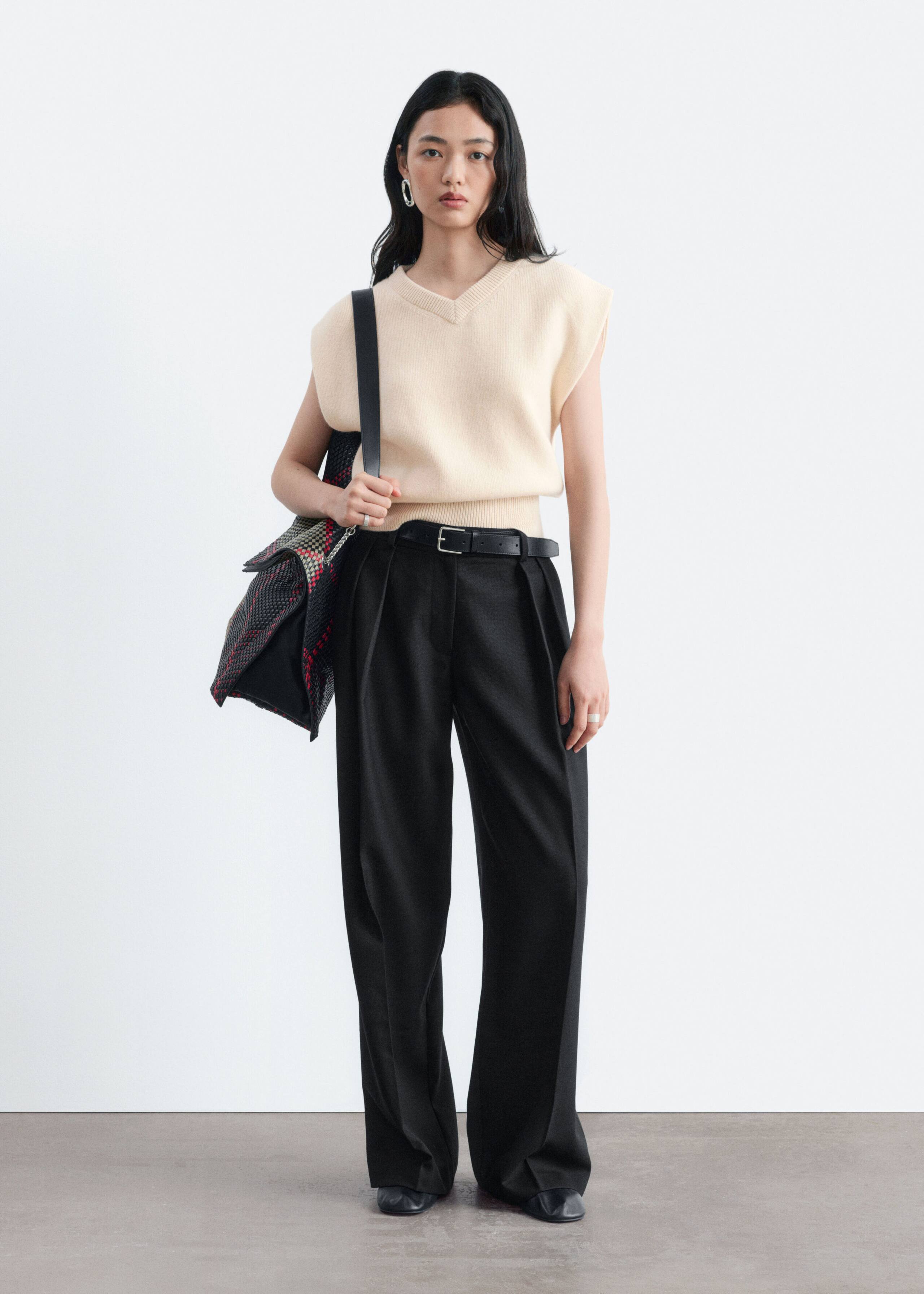 Wool-Blend Tailored Trousers - Black - Lookbook