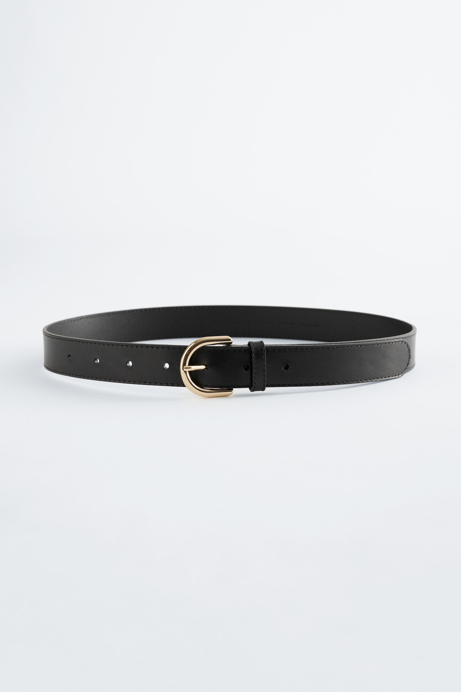 Cinturón de piel clásico - Negro