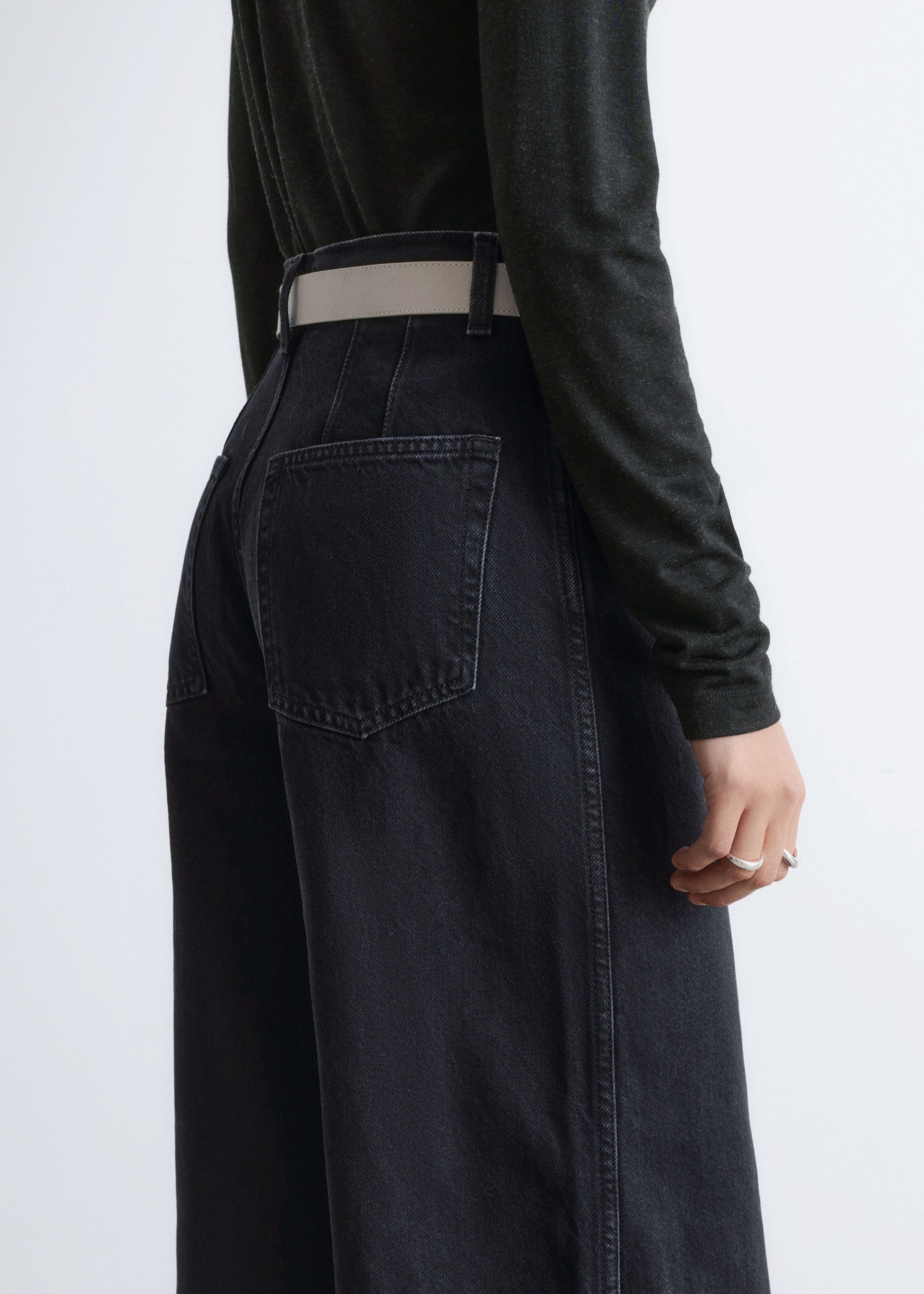 Image of Long Wide-Leg Jeans