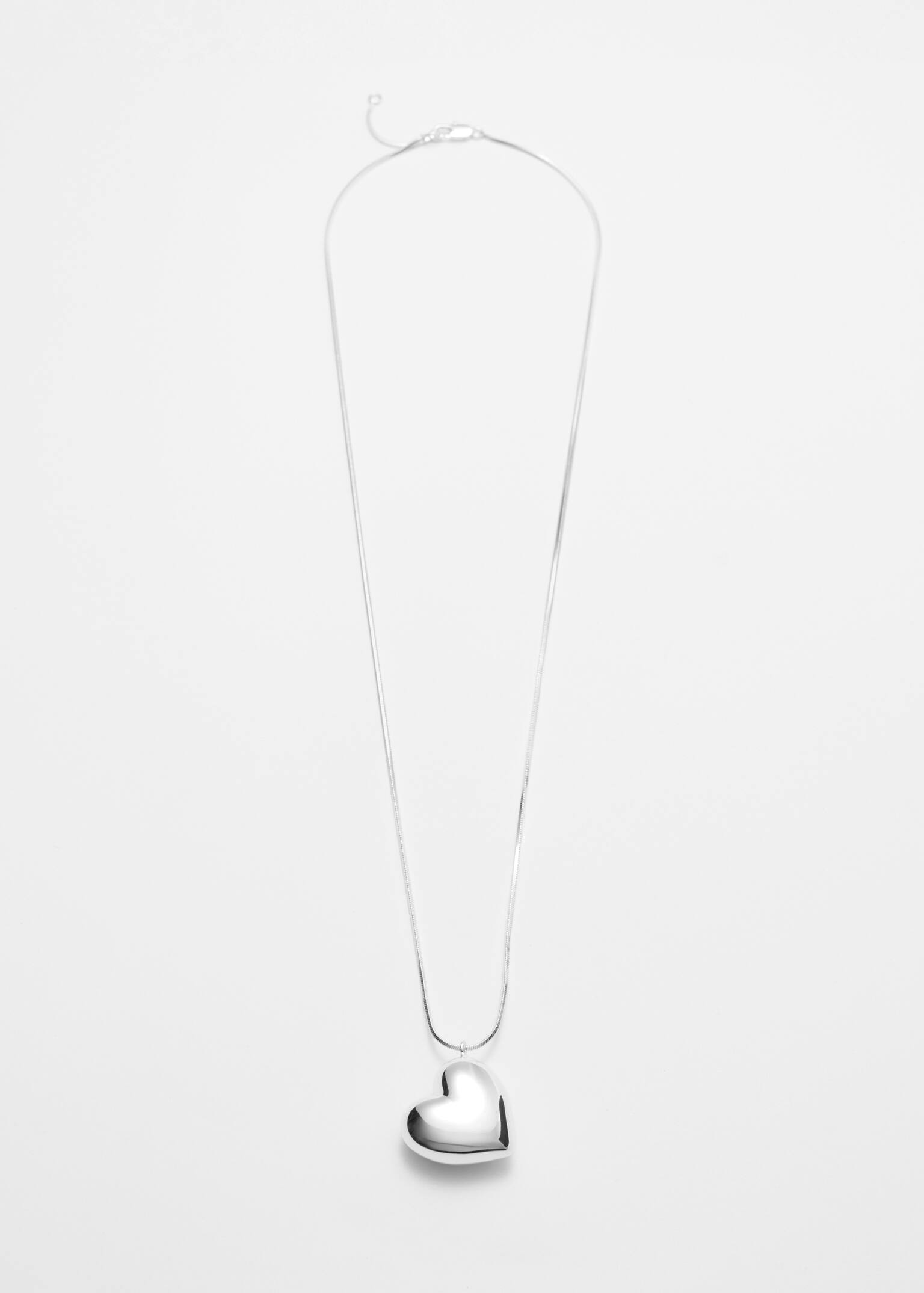 Collier à pendentif en cœur - Argenté/Doré