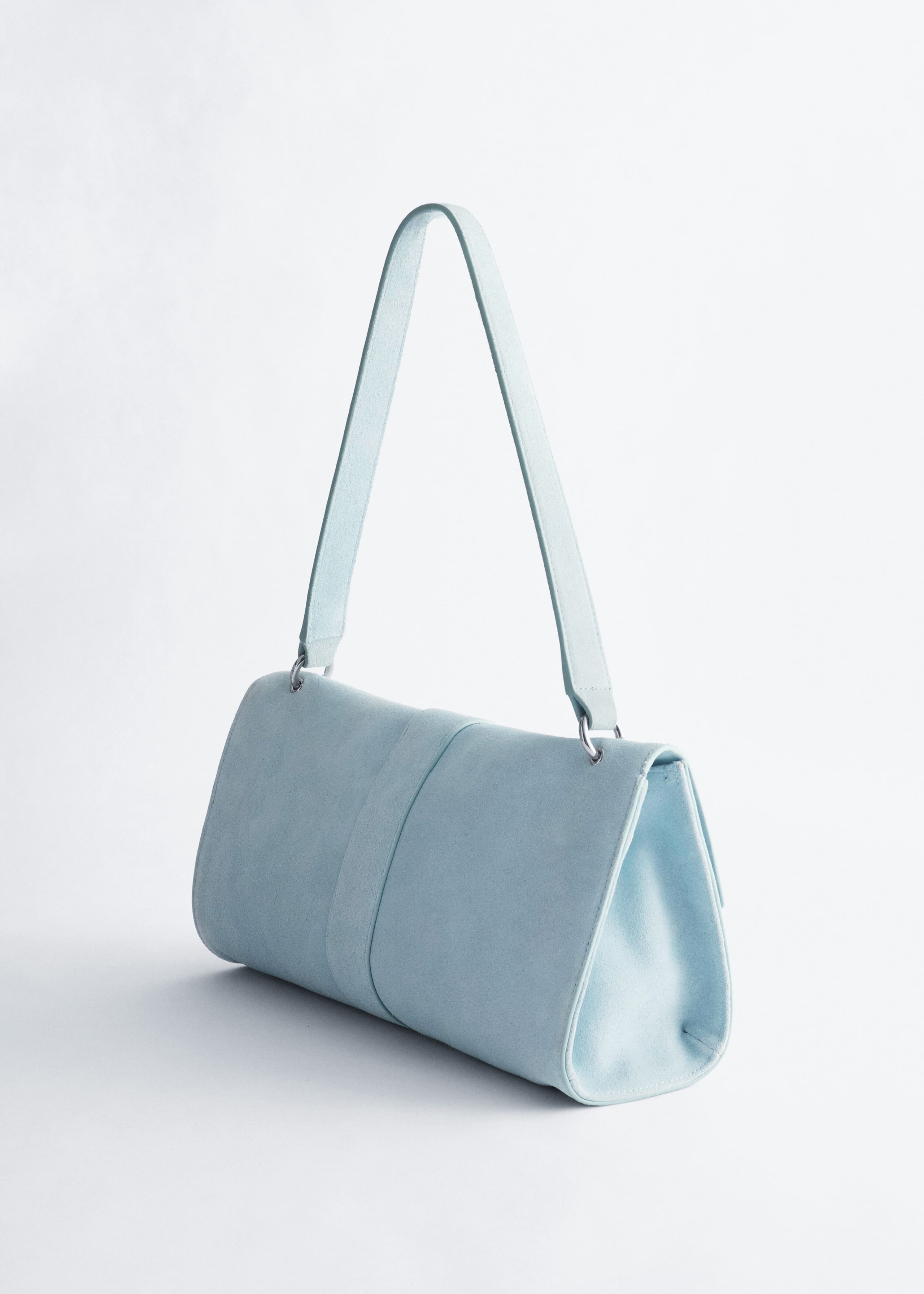 Leather Shoulder Bag - Light Blue - Still Life