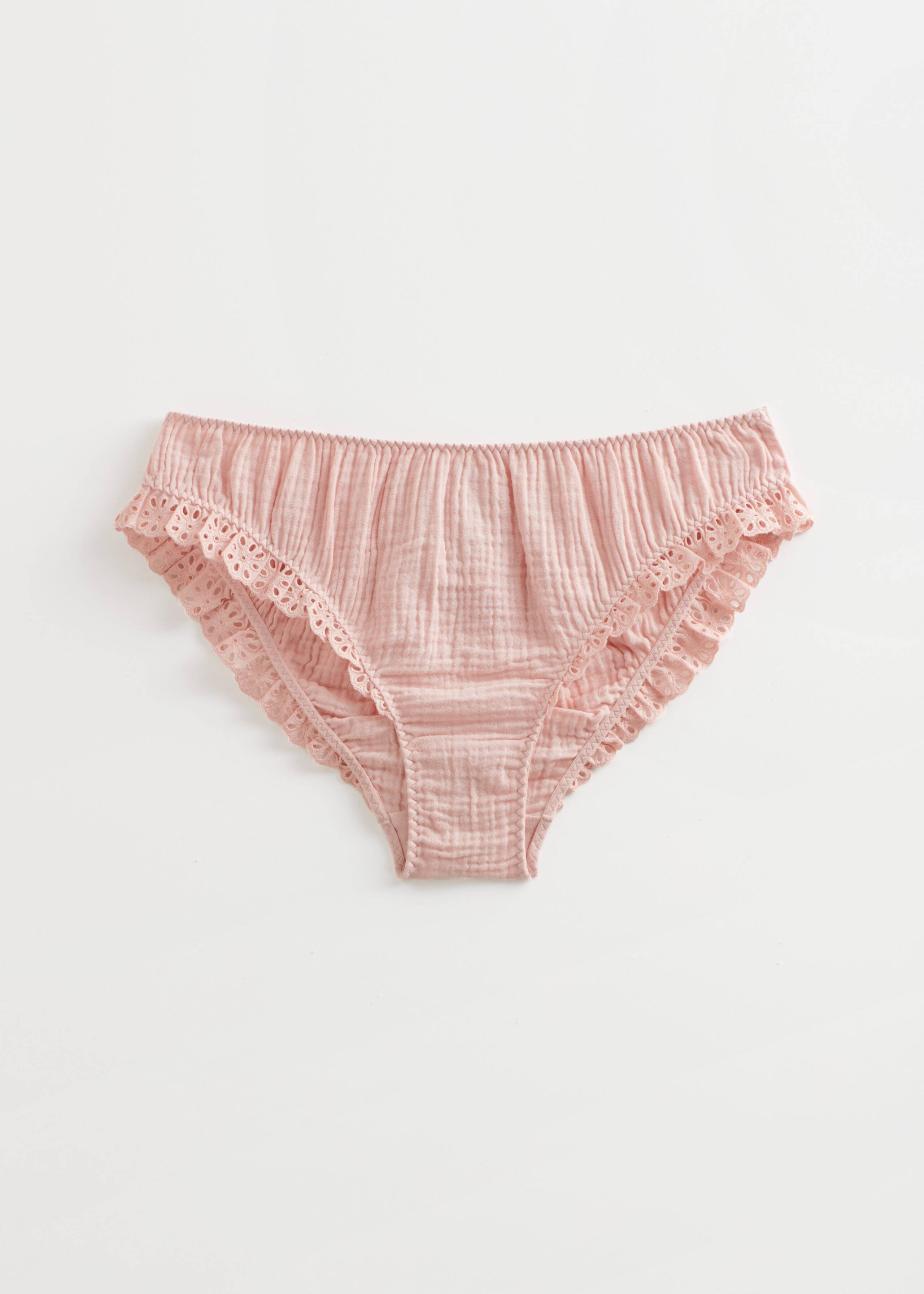 Embroidered Briefs - Dusty Pink - Natura morta
