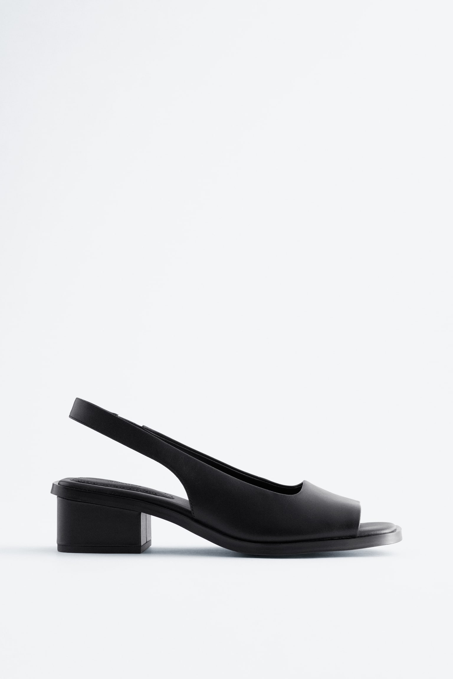 Slingbacks i nappaläder - Svart/Mörkgrön/Crèmevit - 1
