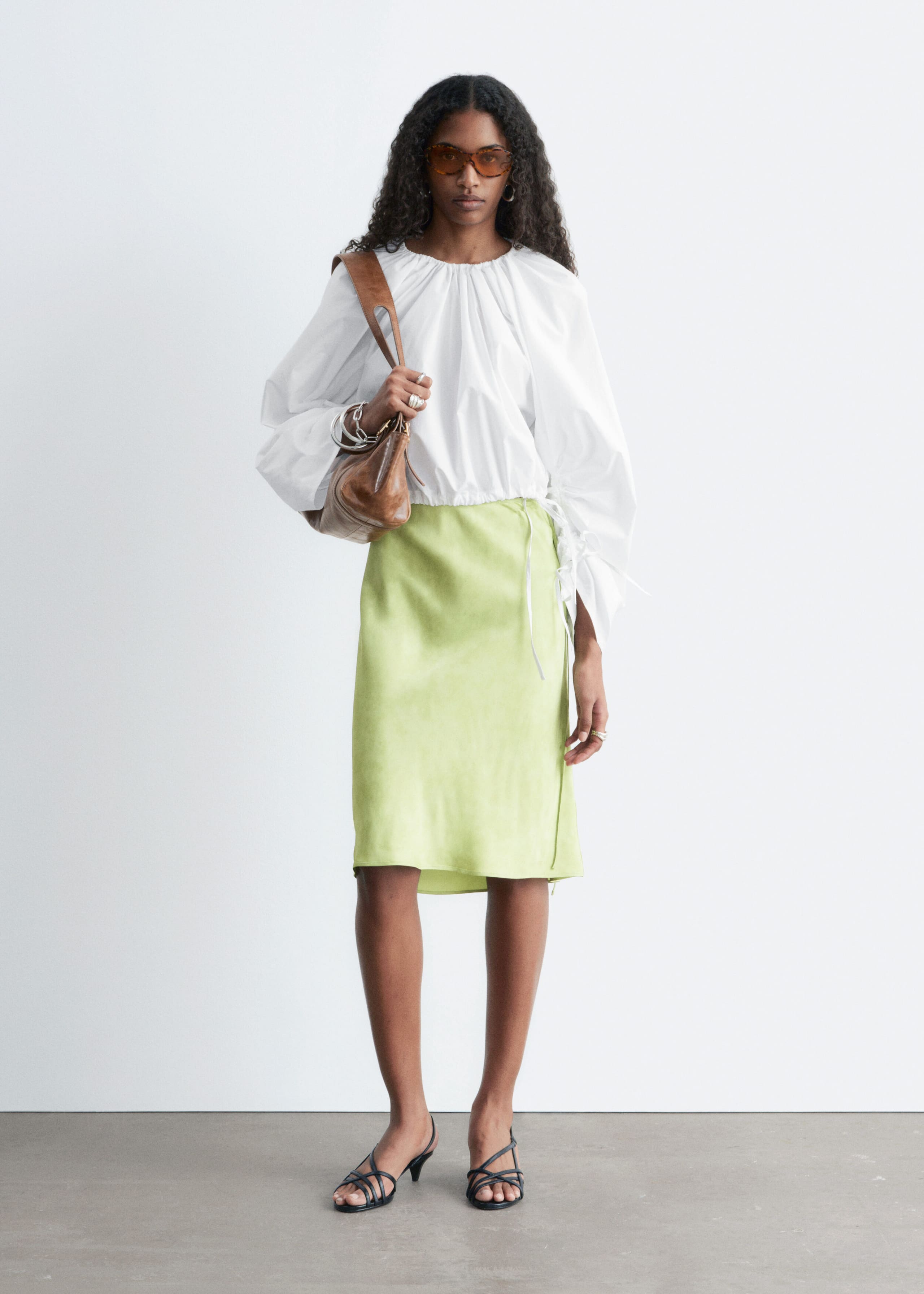 Image of Sculptural Drawstring Blouse