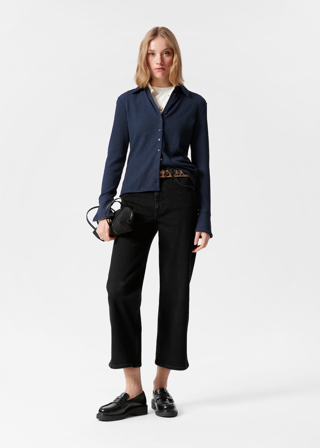 Image of Cropped Wide-Leg Jeans