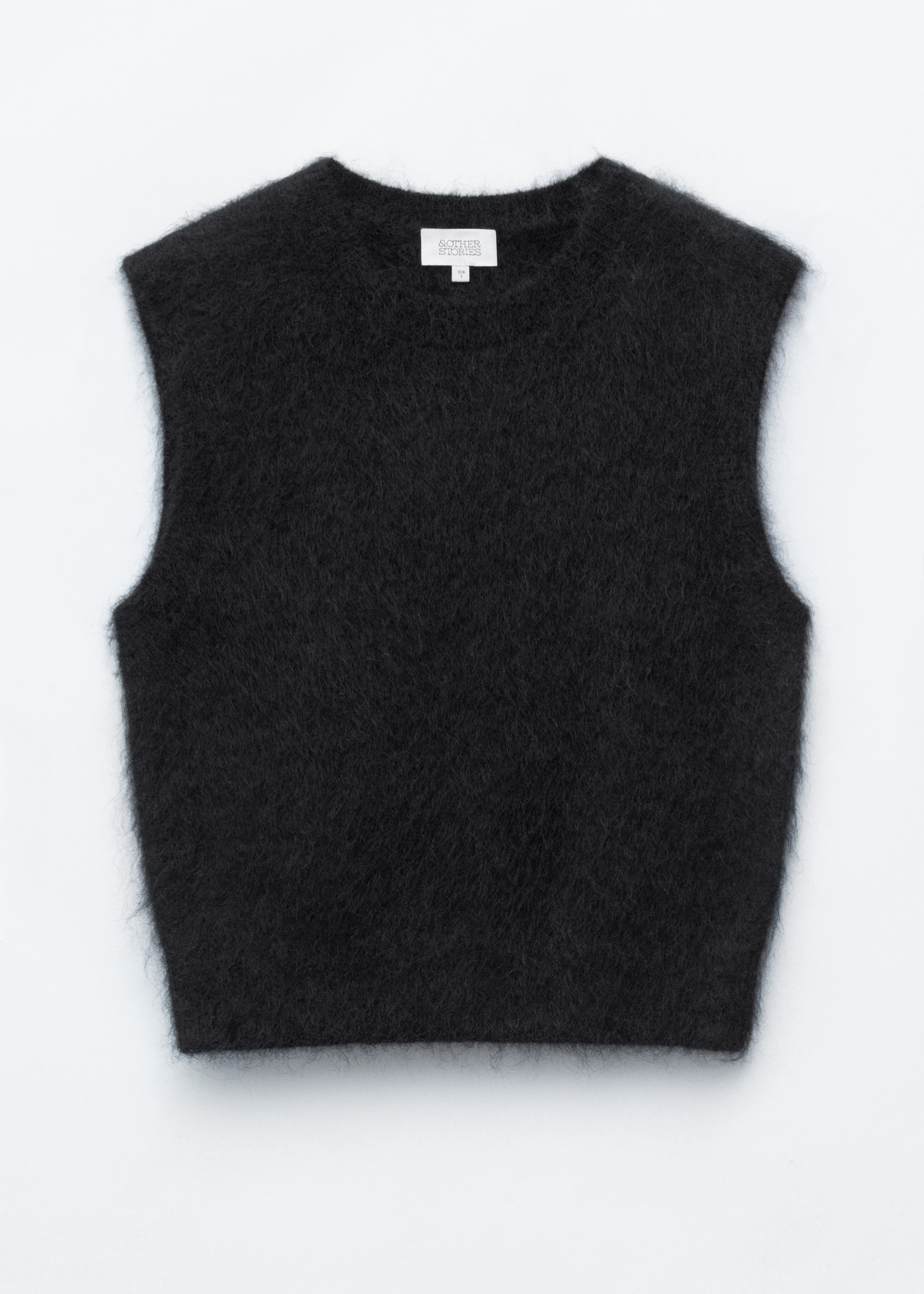Gilet lavorato a maglia in misto mohair - Nero/Azzurro/Multicolore/Azzurro