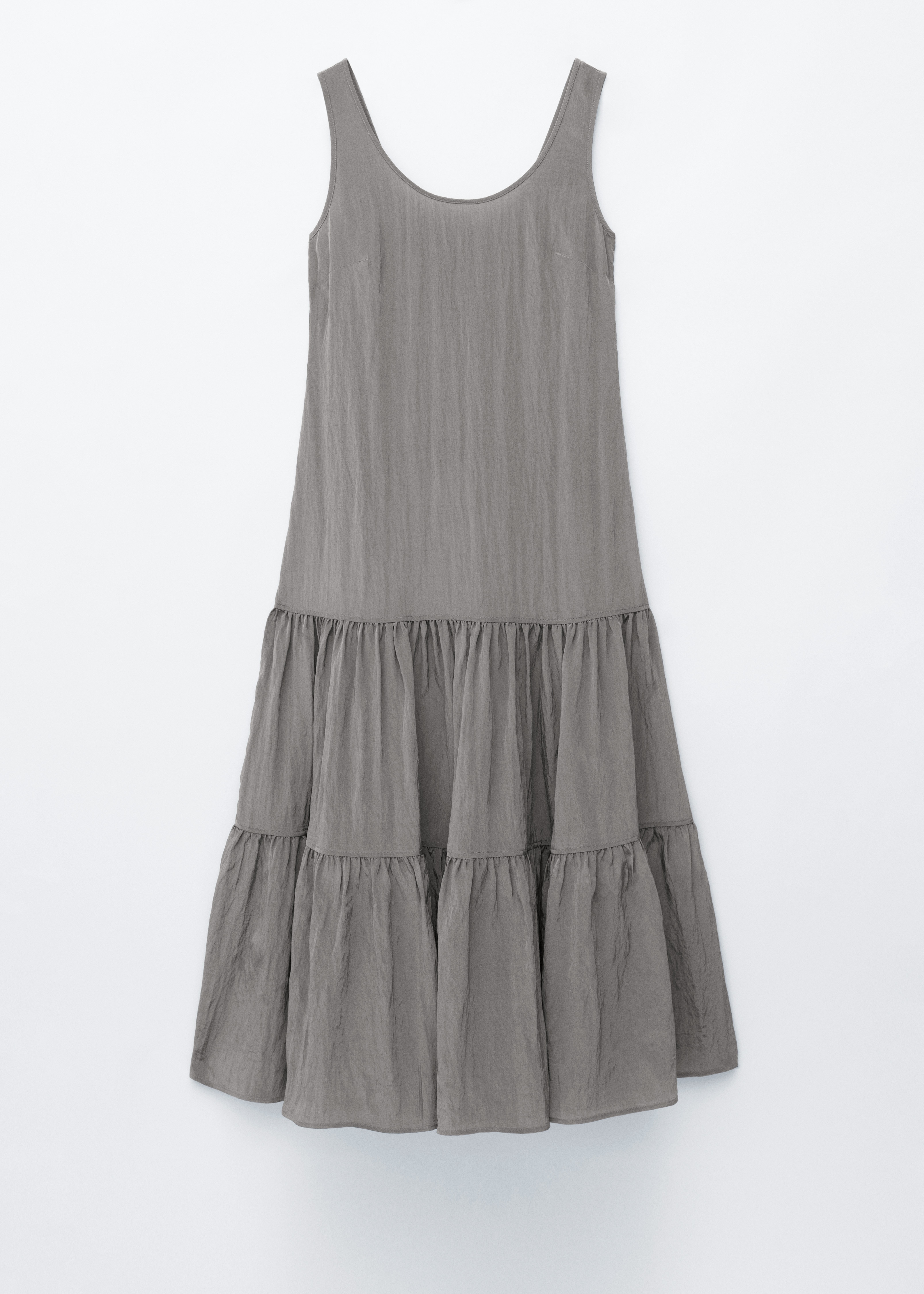 Warstwowa sukienka maxi - Szary