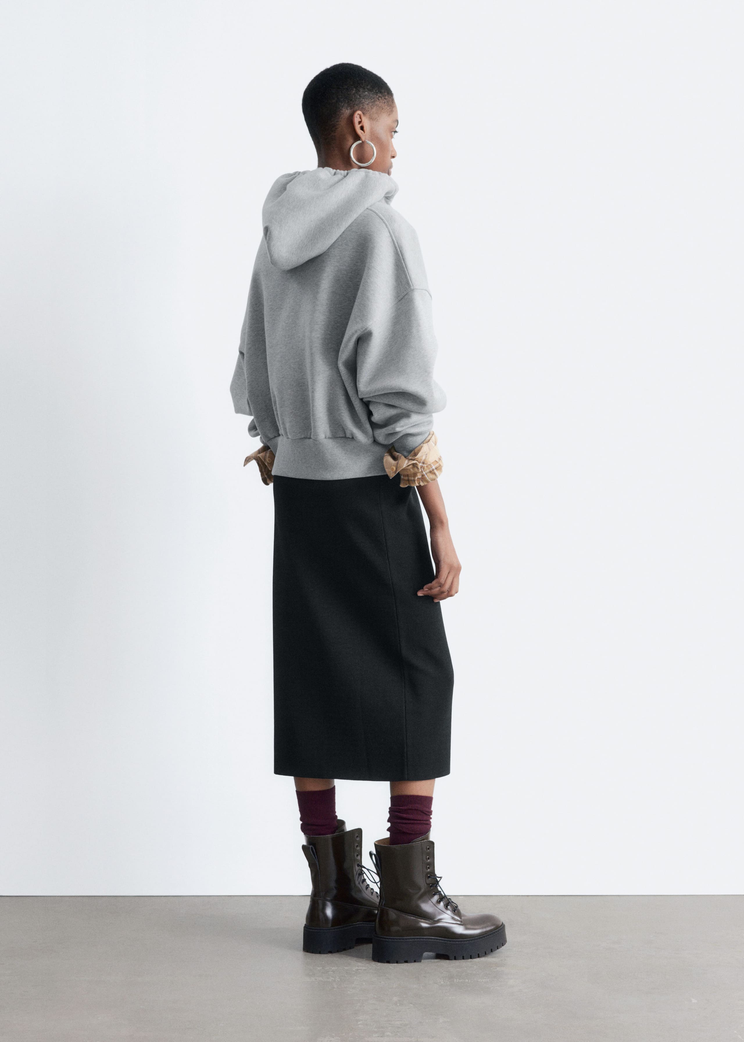 Image of Cropped Zip-Up Hoodie