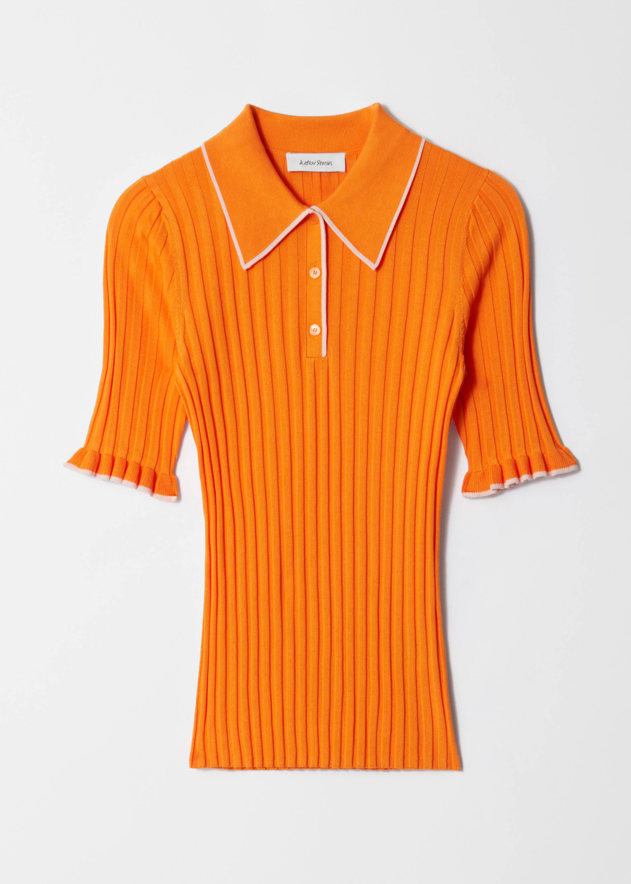Visualizza immagine più grande: Polo con lavorazione a coste - Arancione - DONNA | H&M IT 5