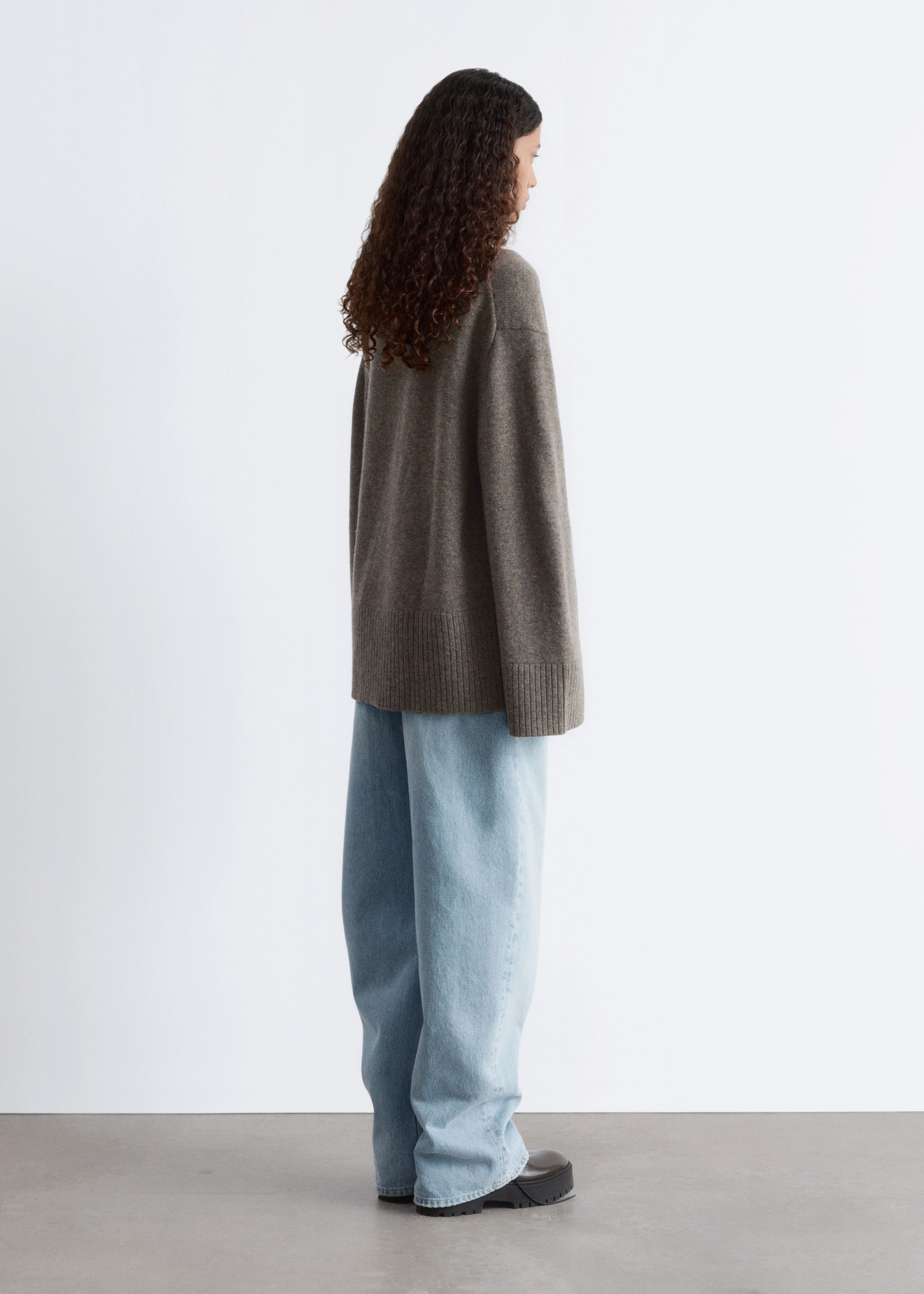 Image of Oversized-Wollpullover mit Rollkragen