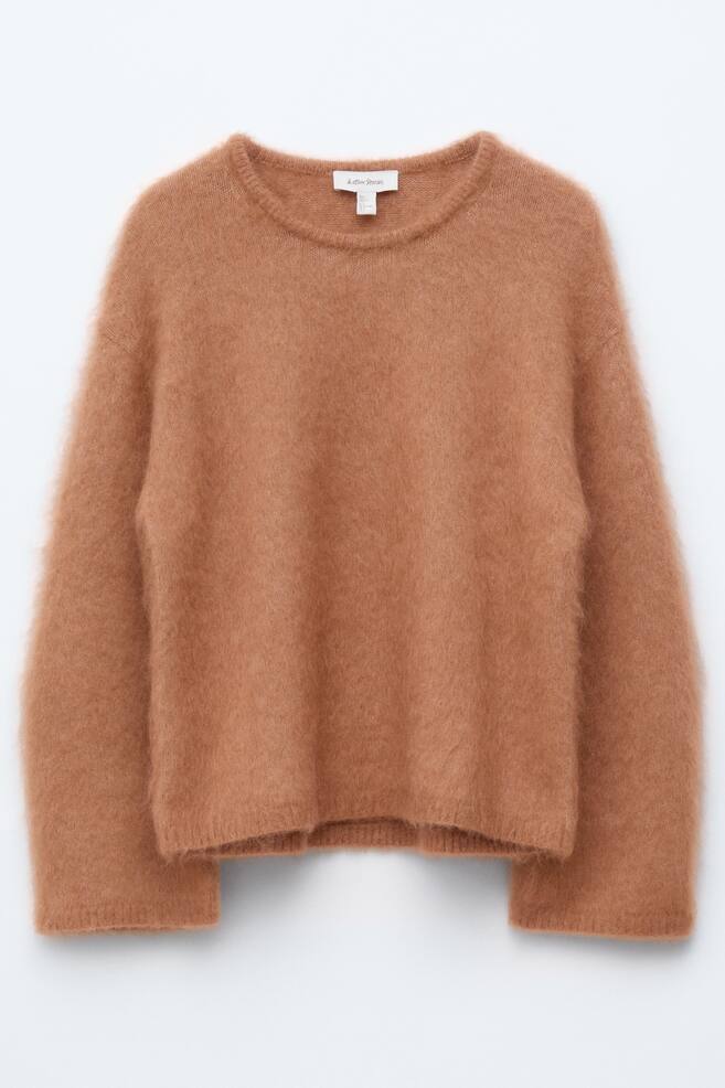 Pullover aus einer gebürsteten Mohairmischung - Dunkelbeige - 1