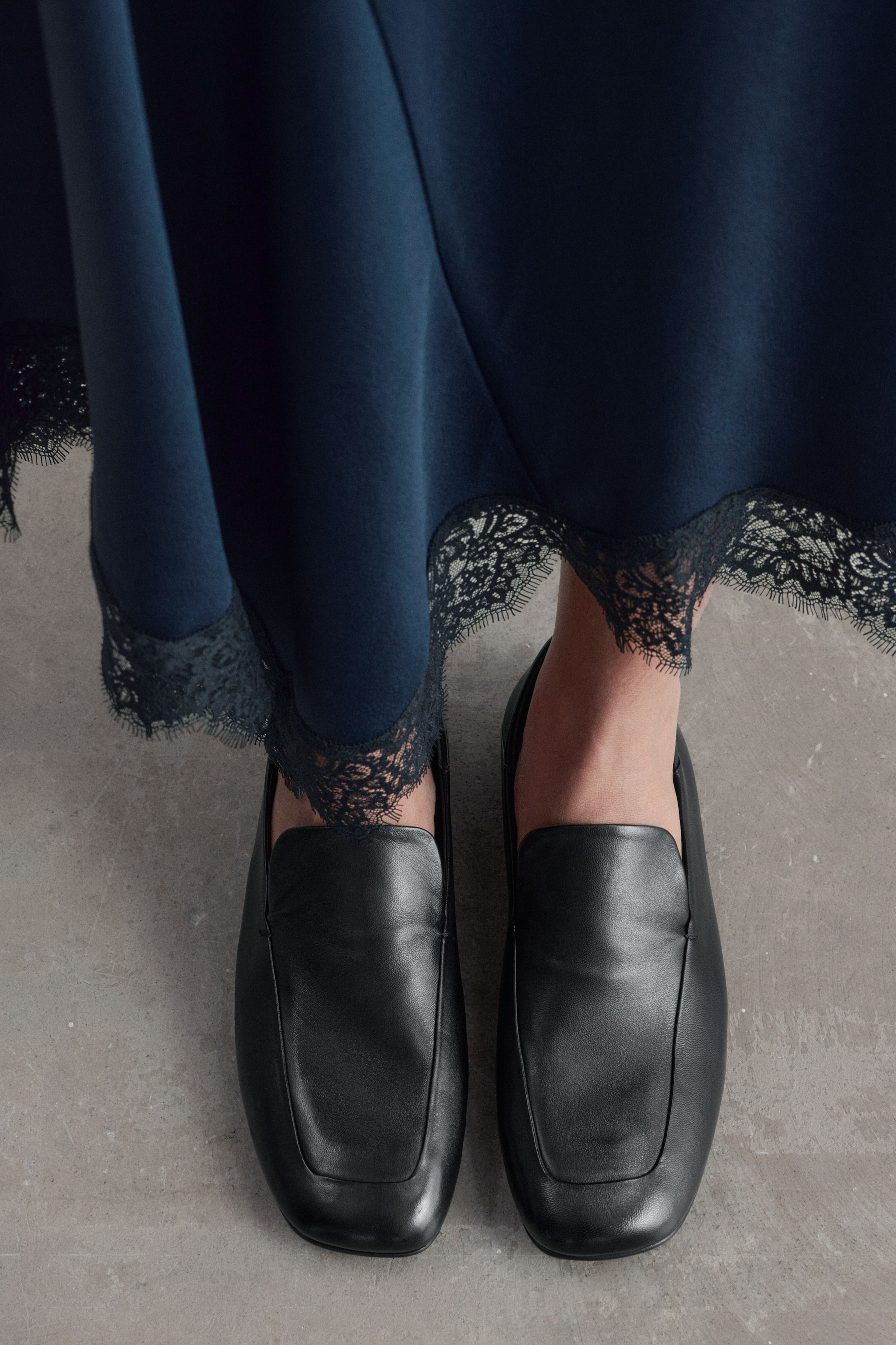 Agrandir l'image: Mocassins en cuir - Noir - FEMME | H&M FR 1
