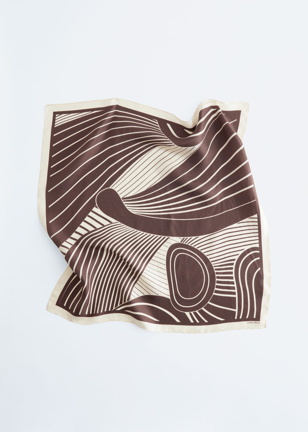 Image of Graphic-Print Square Silk Scarf
