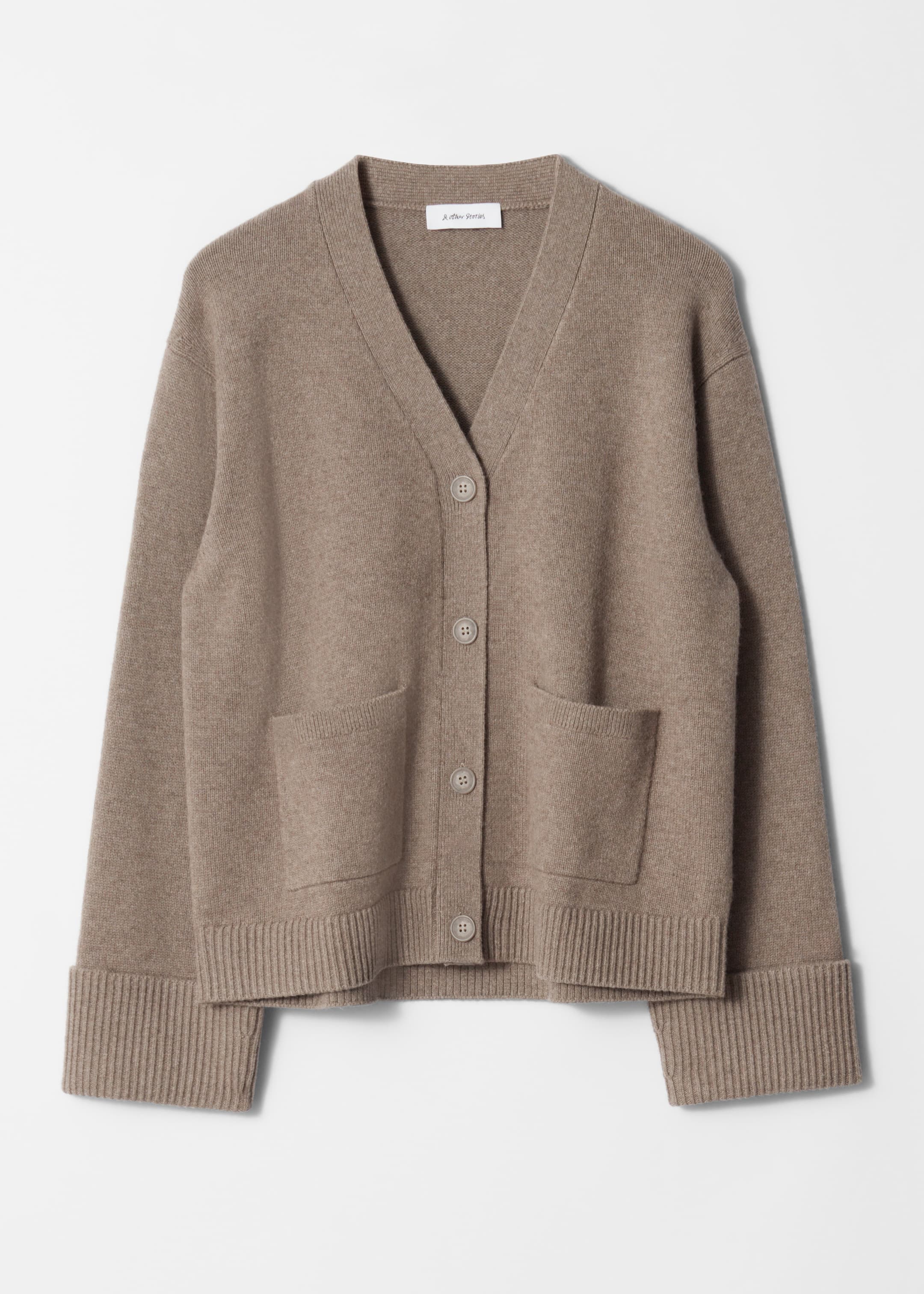 View larger image: Patch-Pocket Cardigan - Mole - Ladies | H&M GB 1