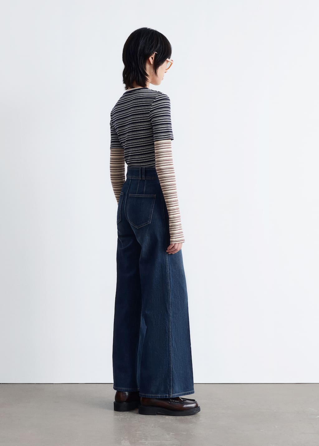 Image of Press-Crease Flared Jeans