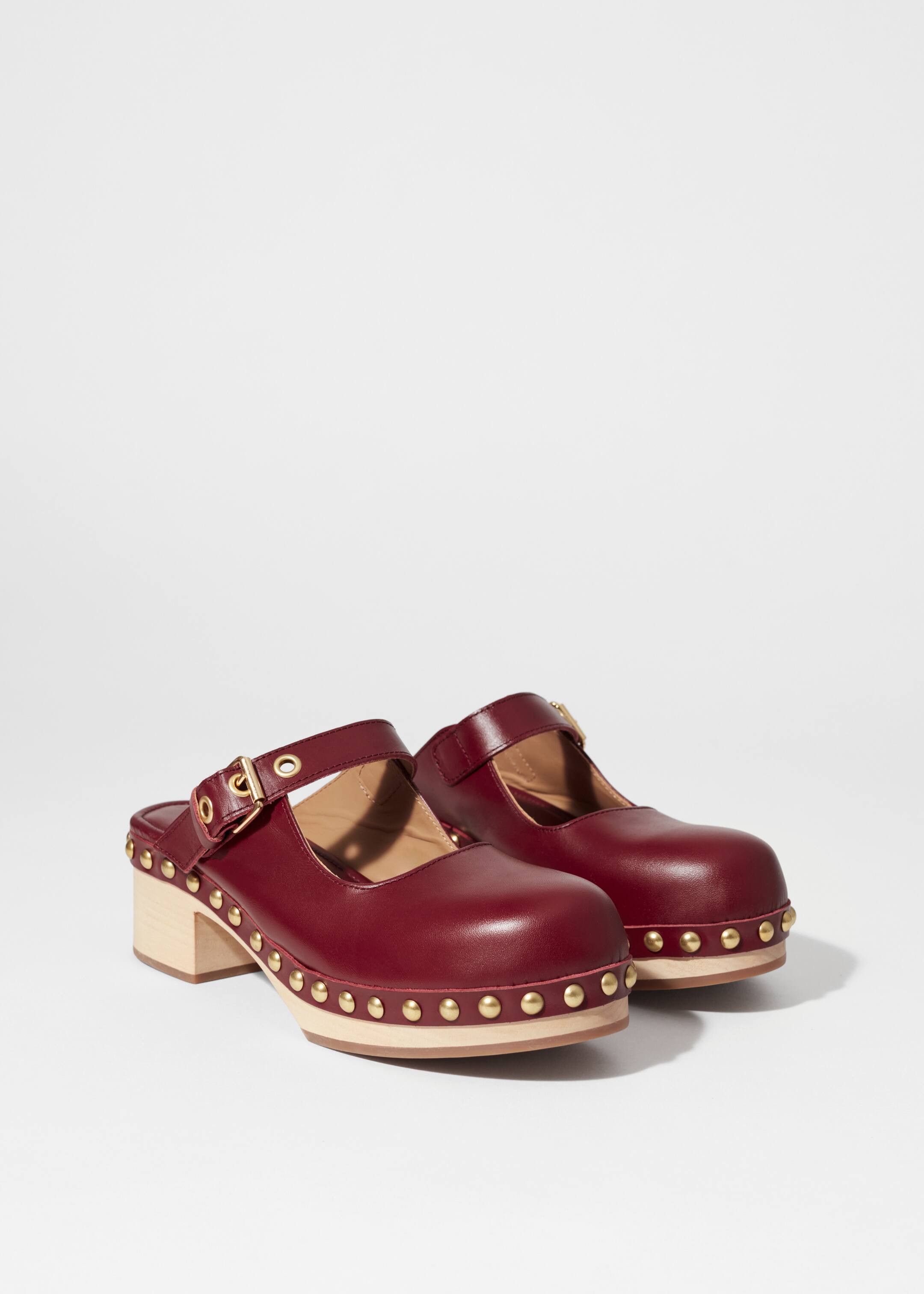 Agrandir l'image: Mules style babies en cuir - Bordeaux - FEMME | H&M FR 4