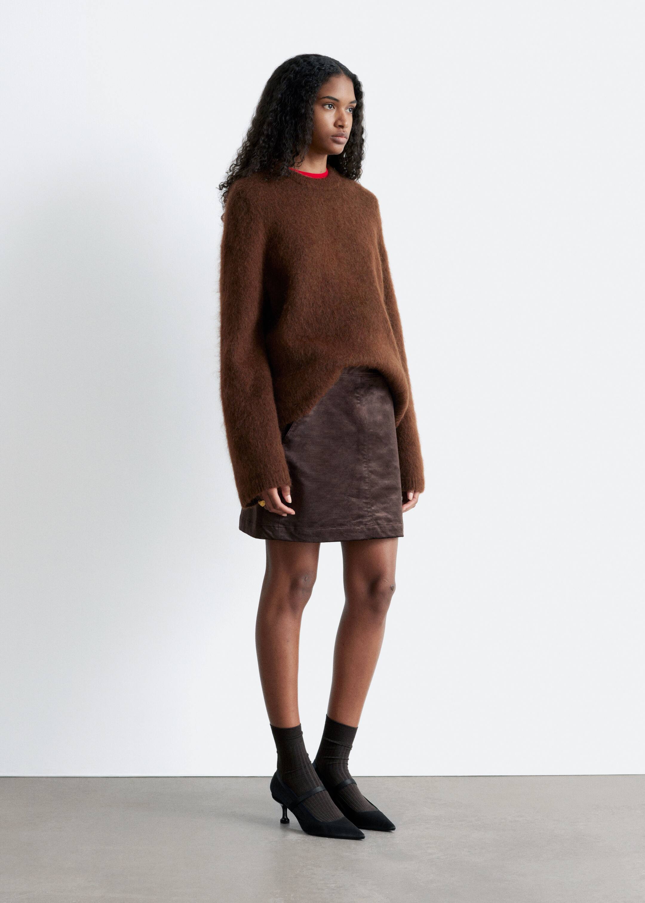 Agrandir l'image: Pull en mohair mélangé - Marron foncé - FEMME | H&M FR 3