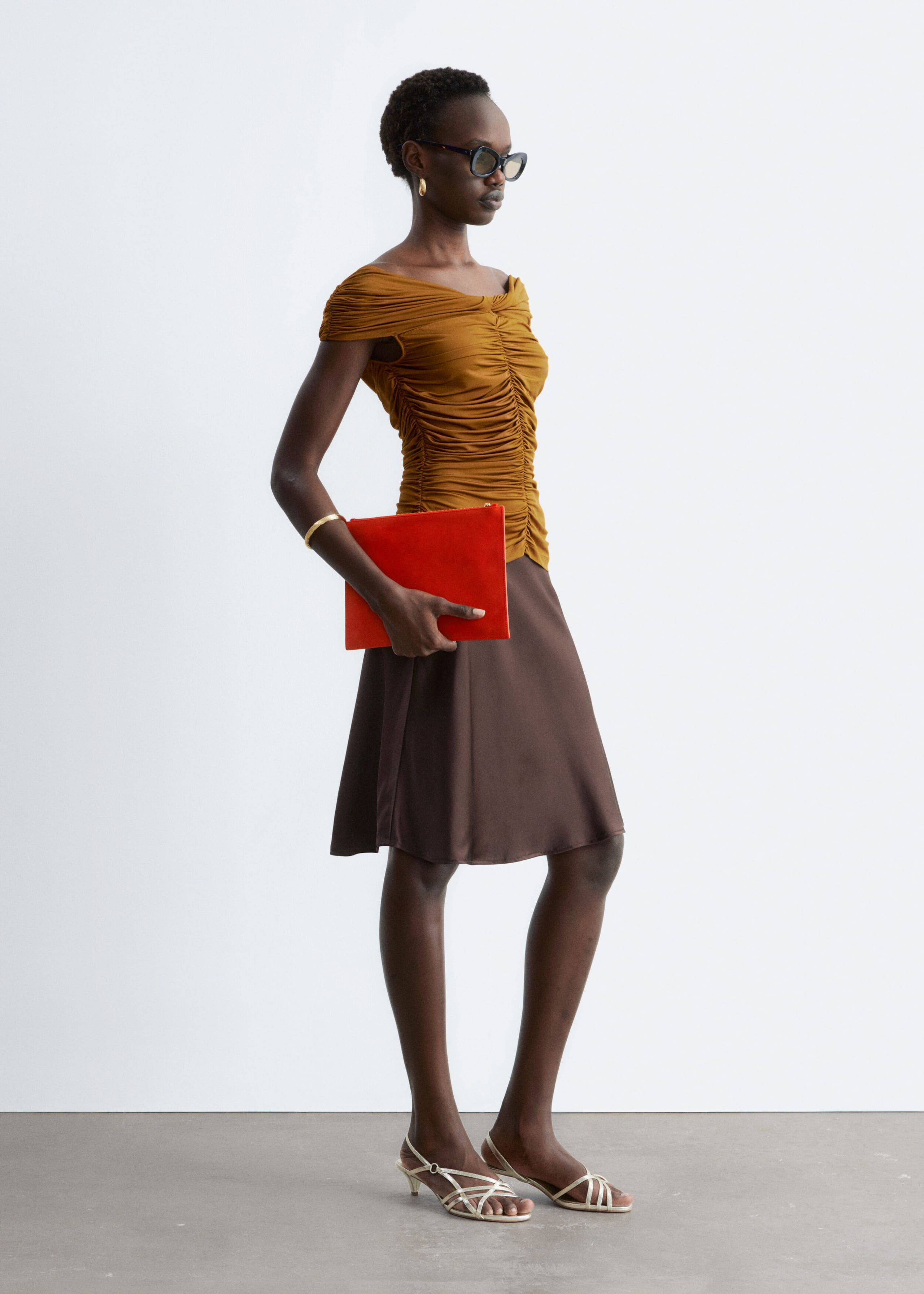 Image of Ruched Jersey Top