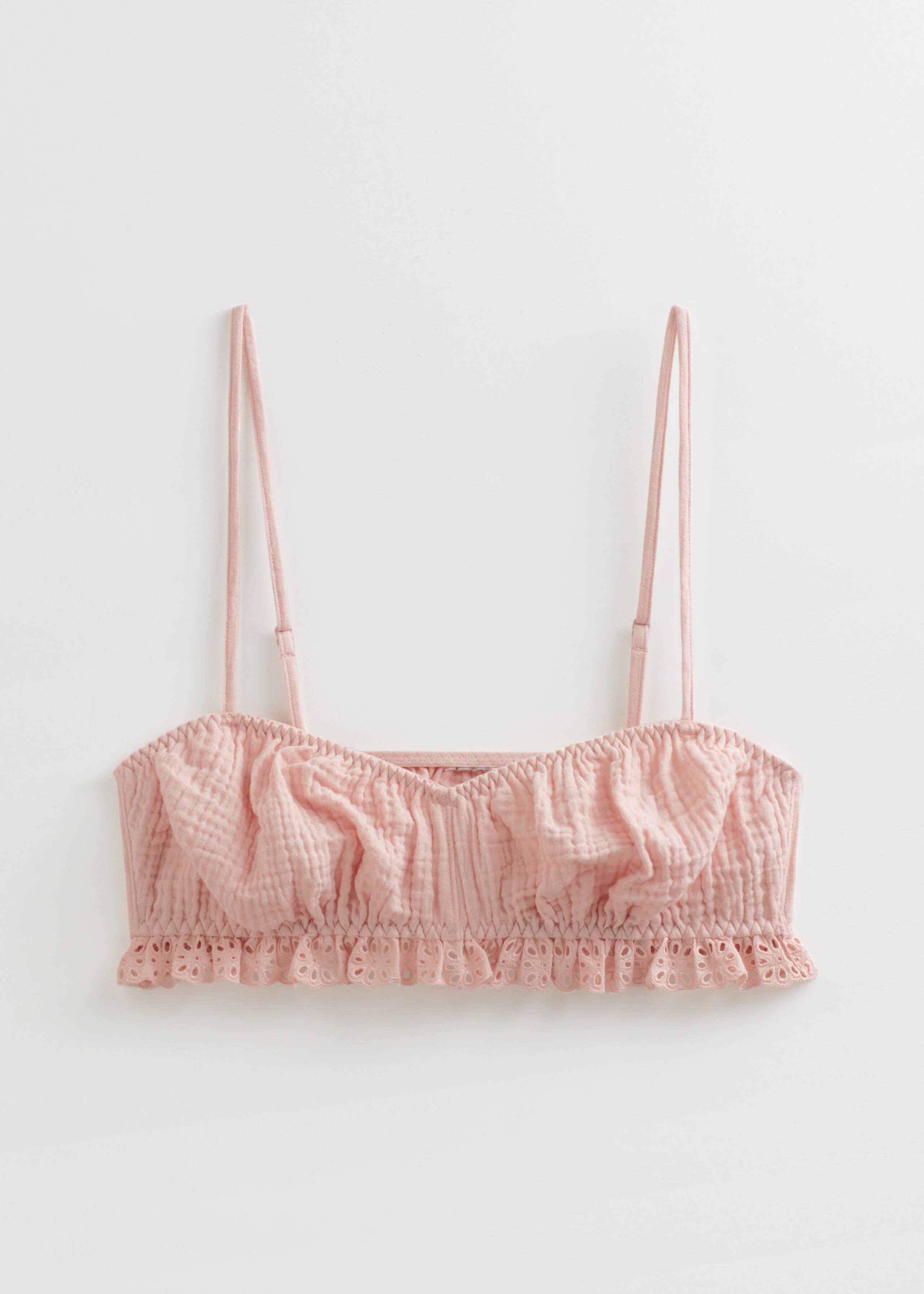 Embroidered Soft Bra - Pink - Natura morta
