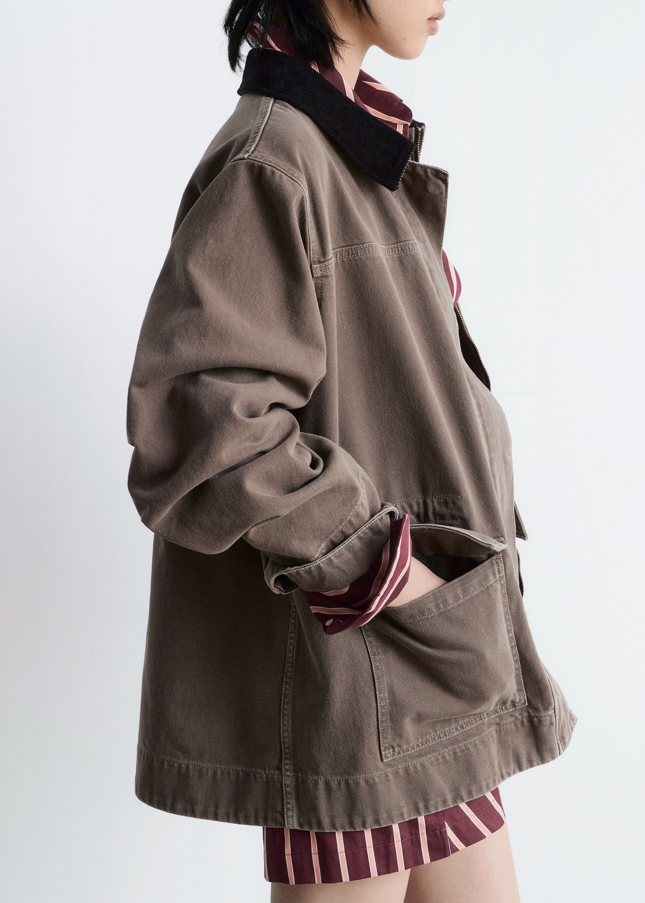 Visualizza immagine più grande: Giacca in denim con colletto in velluto a coste - Talpa - DONNA | H&M IT 4