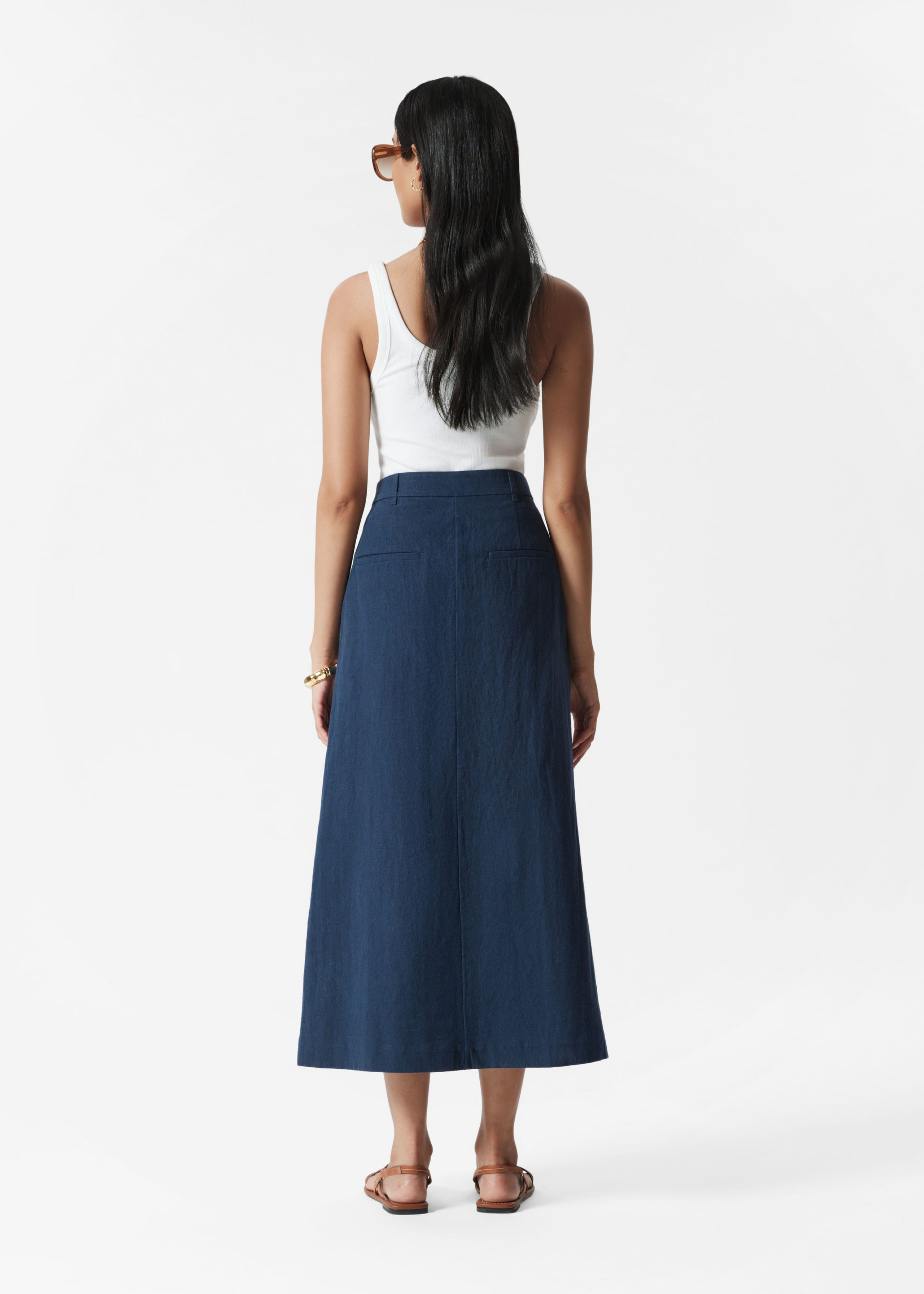 Image of A-Line Midi Skirt