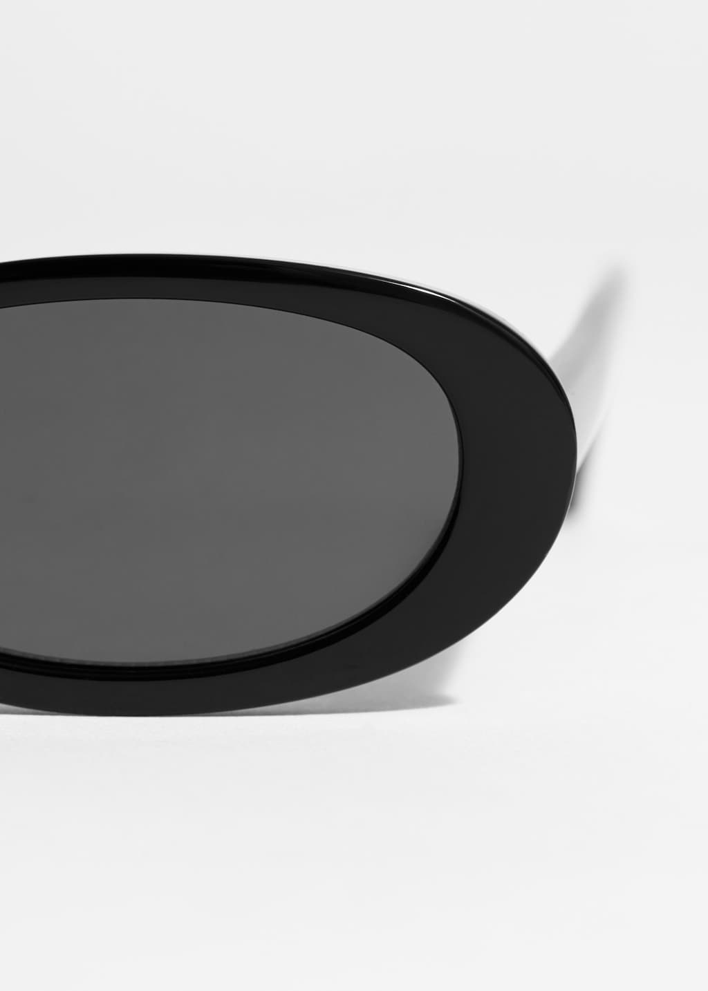 Image of Slim Oval-Frame Sunglasses