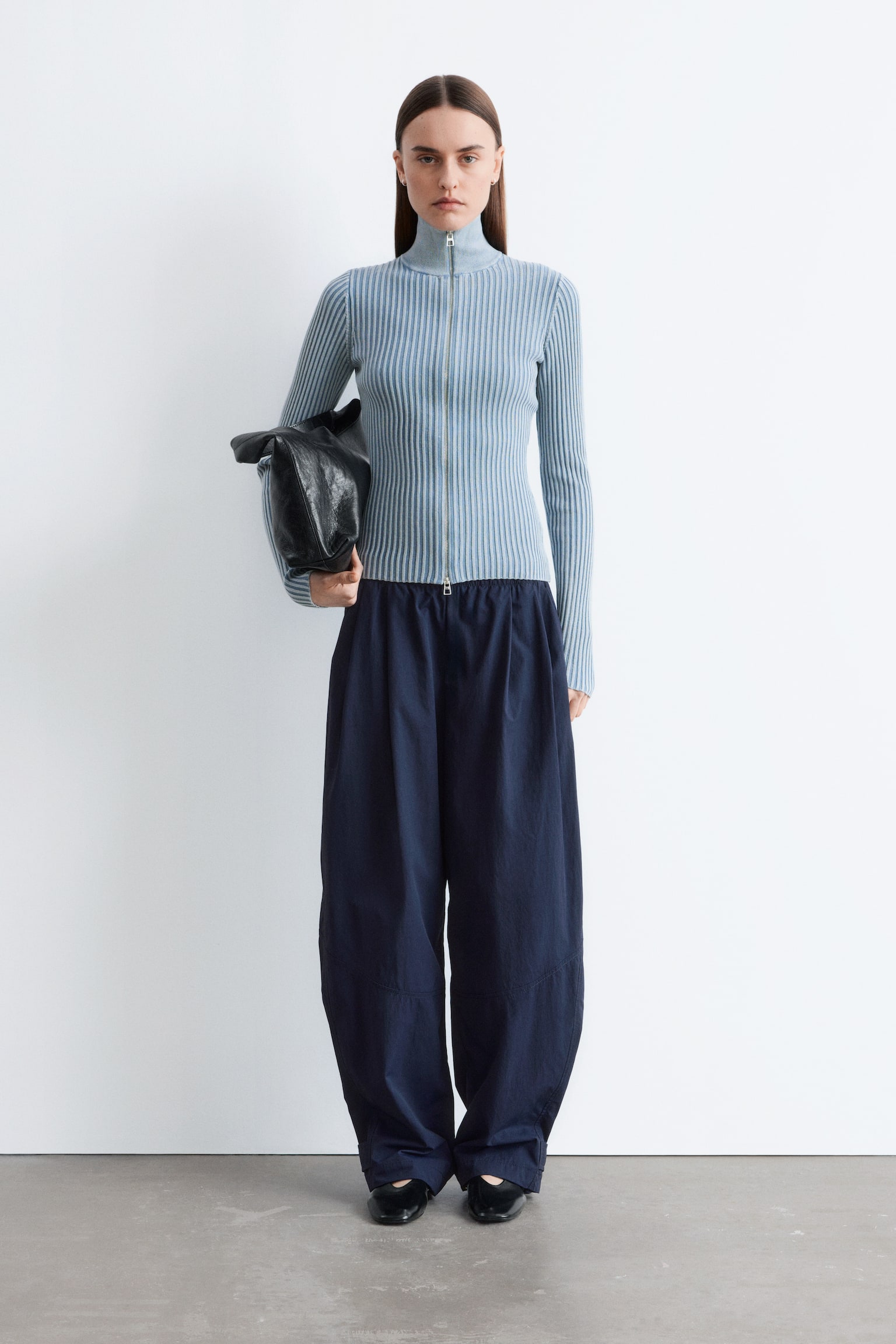 Utility bő szárú nadrág - Sötétkék - 2