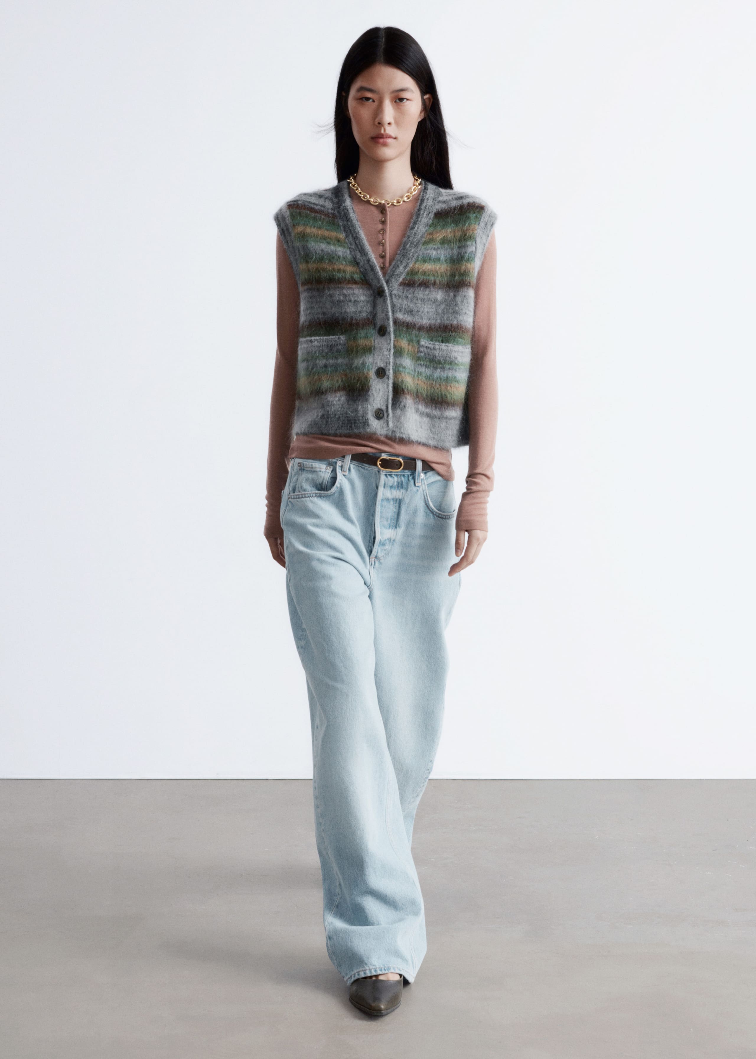 Image of Brushed Knitted Vest