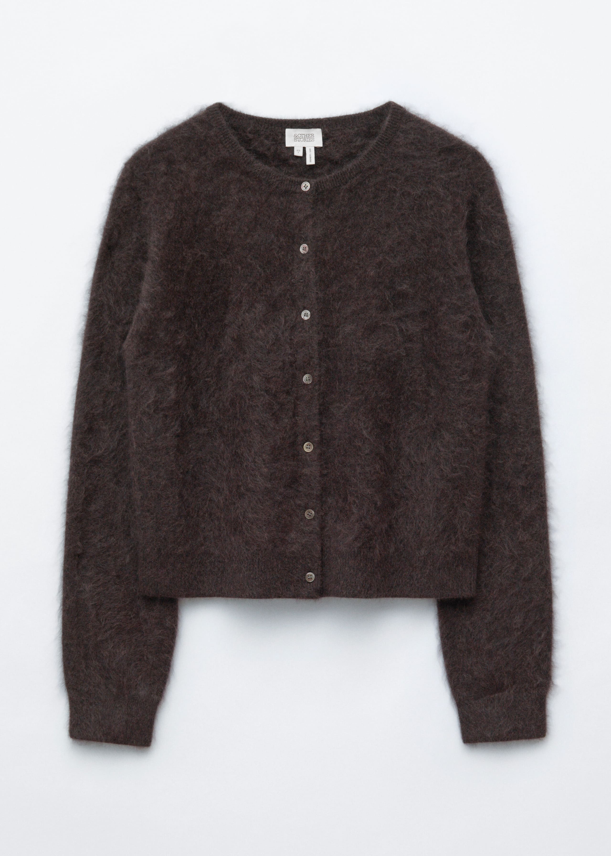Brushed Cashmere Cardigan - Grey - Still Life