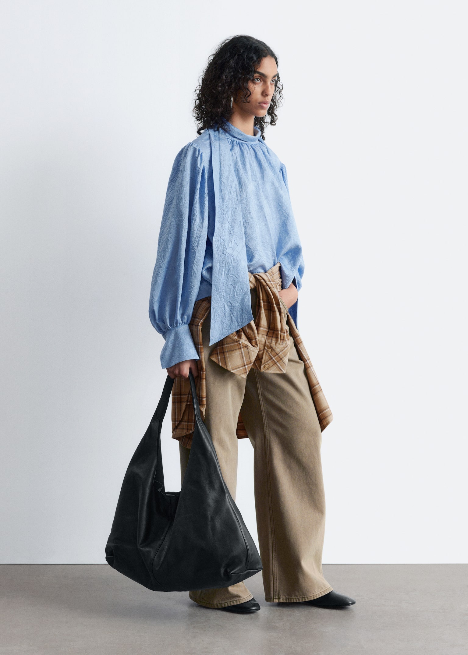 Relaxed Wide-Leg Jeans - Kakigroen/Roestbruin/Beige/Black/Lichtgeel/Light blue/Roze - 1