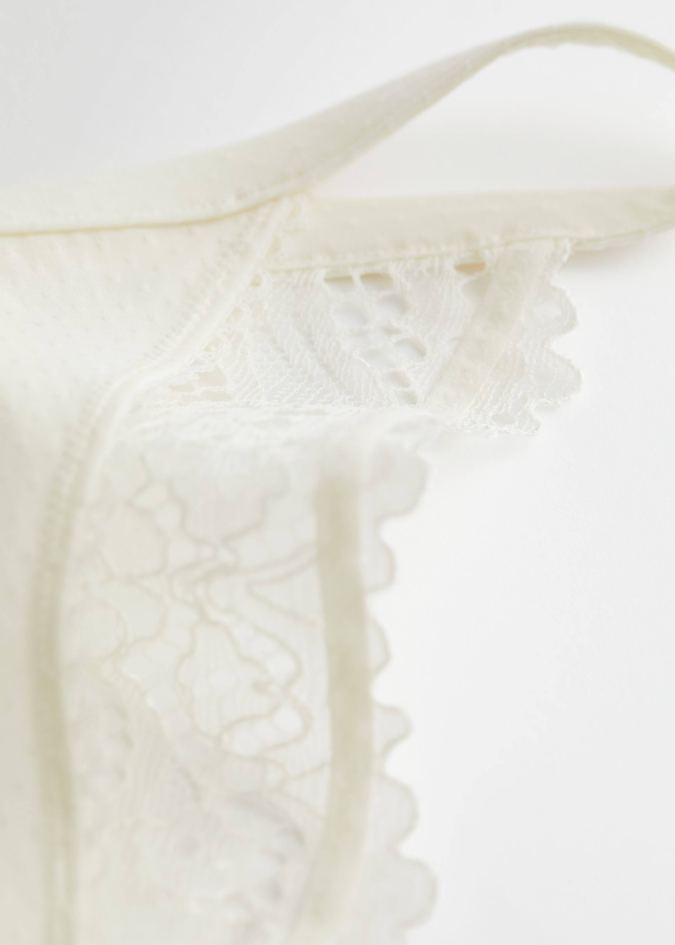 Floral Lace Briefs - White - Still Life
