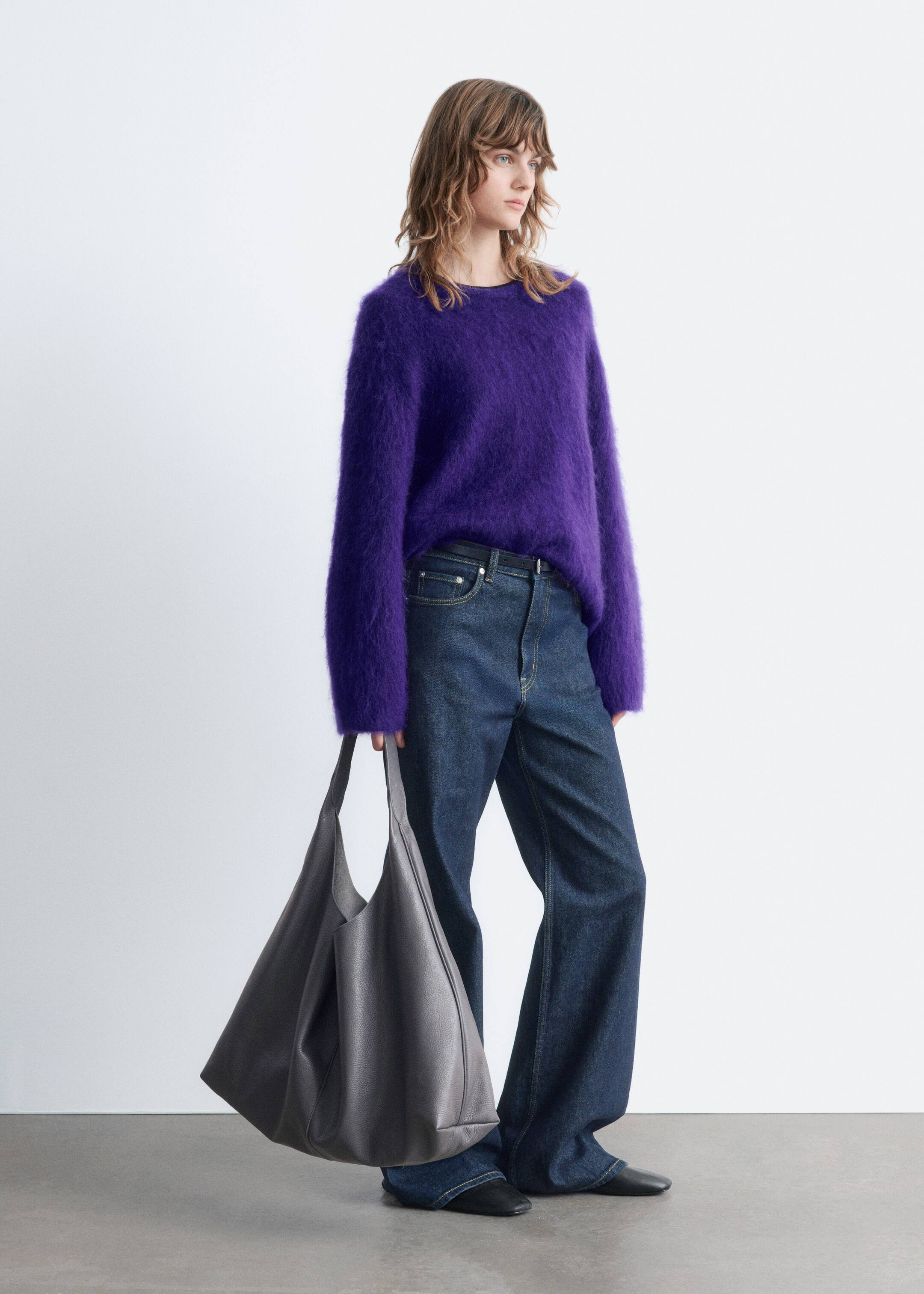 Grösseres Bild ansehen: Pullover aus einer gebürsteten Mohairmischung - Dunkelviolett | H&M CH 4