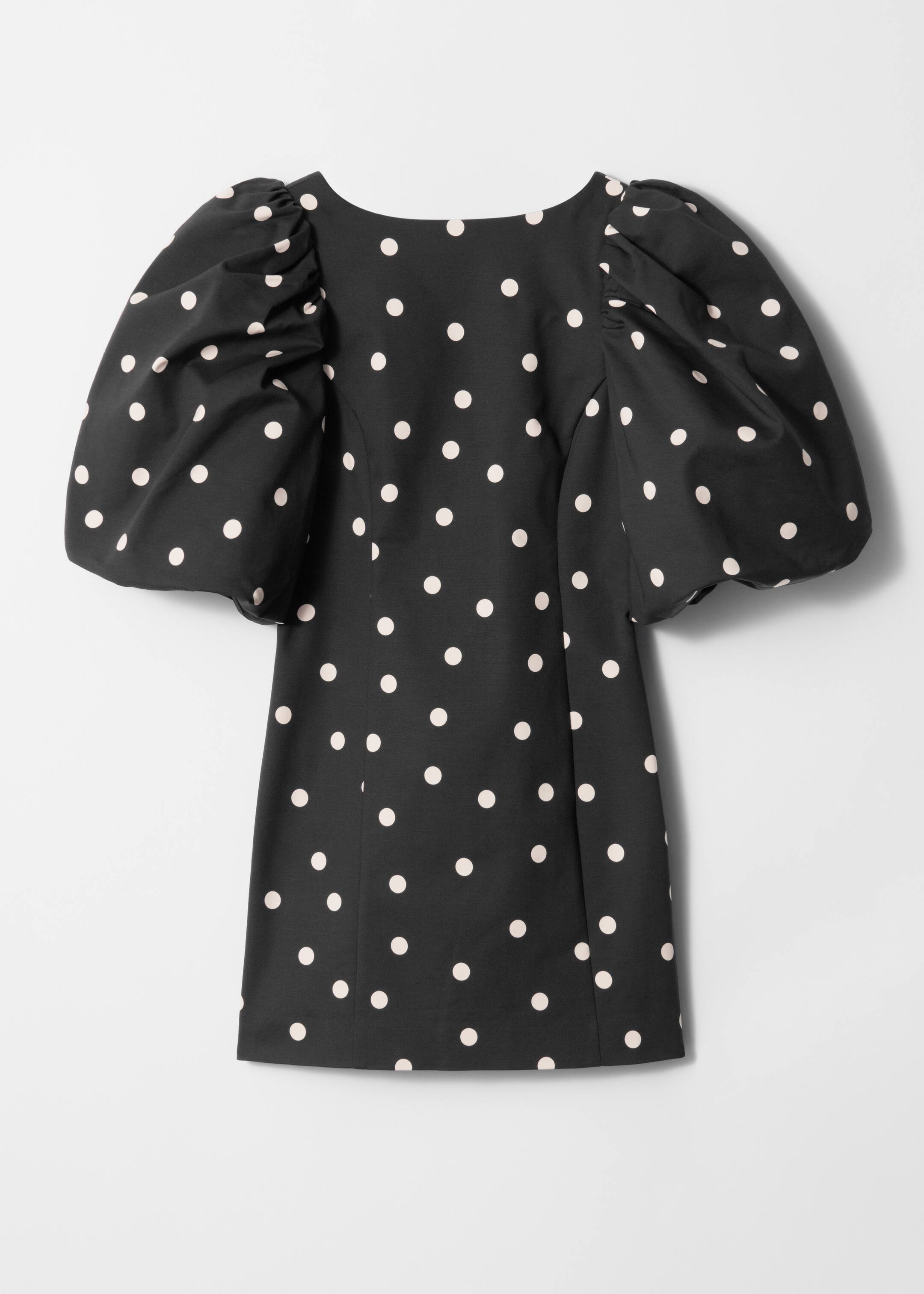 Visualizza immagine più grande: Mini abito con maniche a sbuffo - Nero a pois - DONNA | H&M IT 5