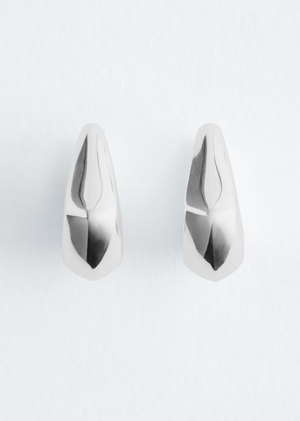 Image of Angular Bell Hoop Earrings