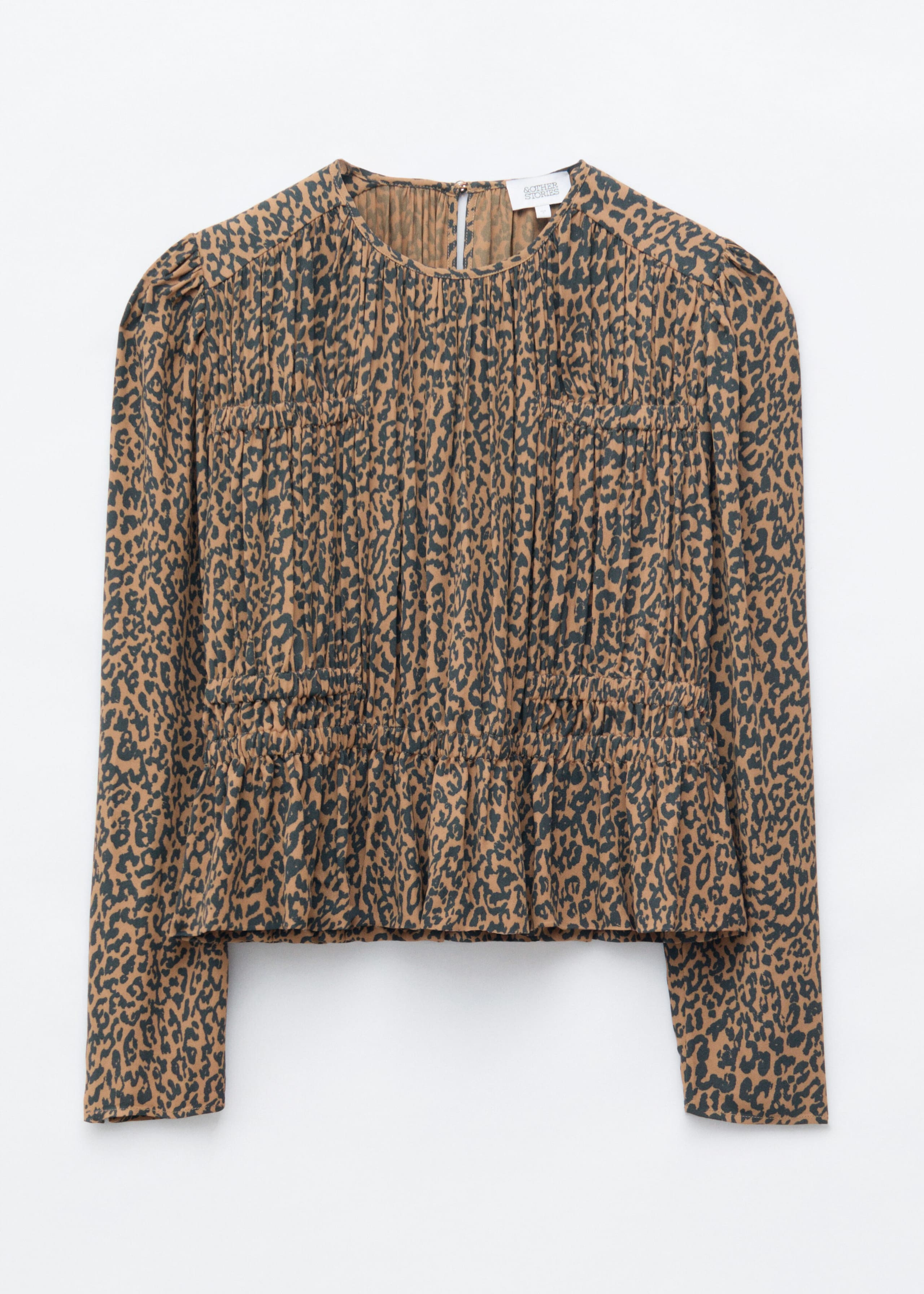 Smock Blouse - Beige/Stampa leopardata - Natura morta