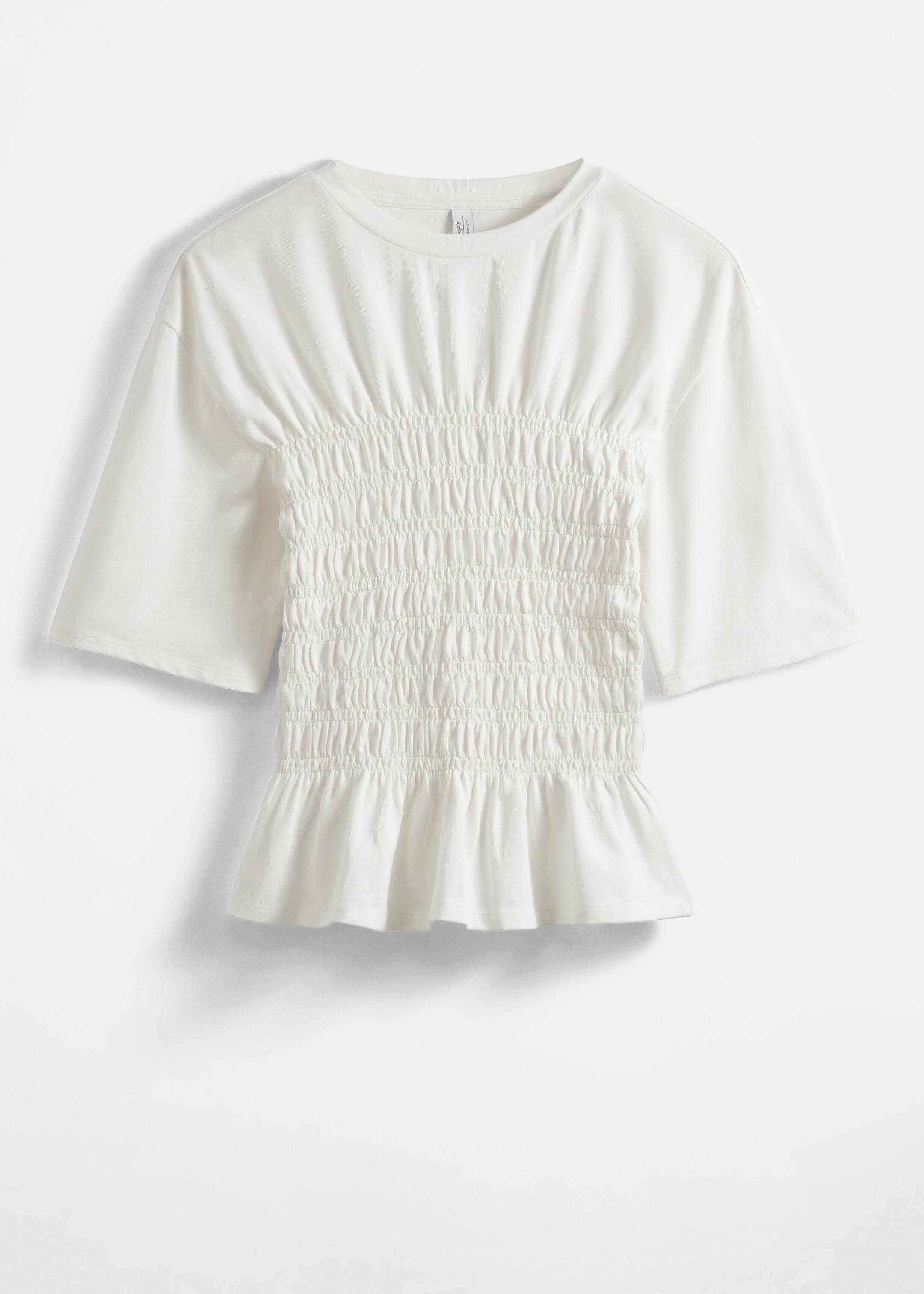 Zobraziť väčší obrázok: Top s riaseným výstrihom - Biela - ŽENY | H&M SK 7