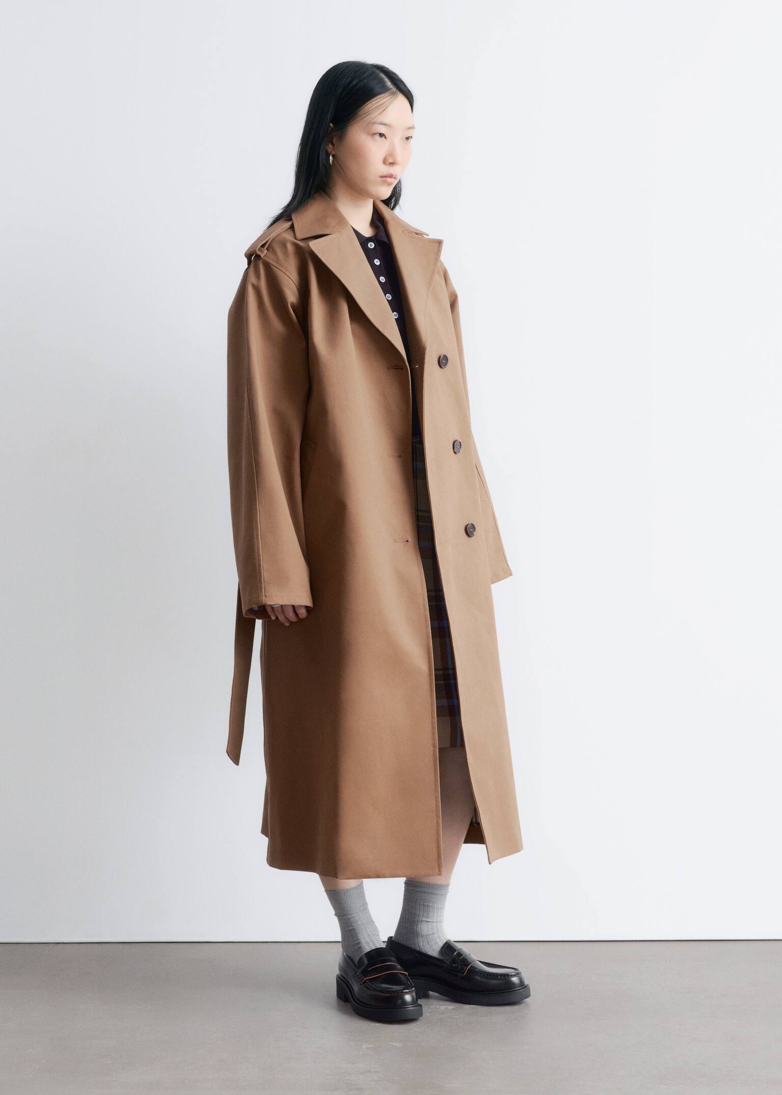 Mocassins en cuir épais - Noir/Marron Clair/Marron foncé - 6