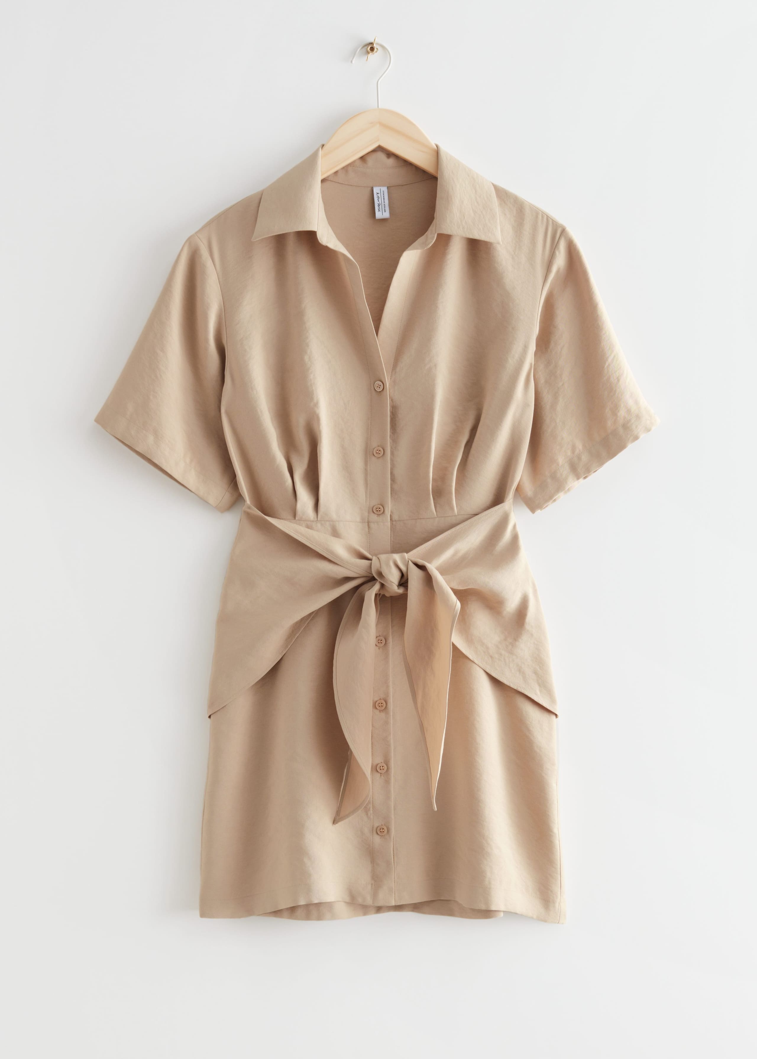 Shirt Mini Dress - Black - Bodegón