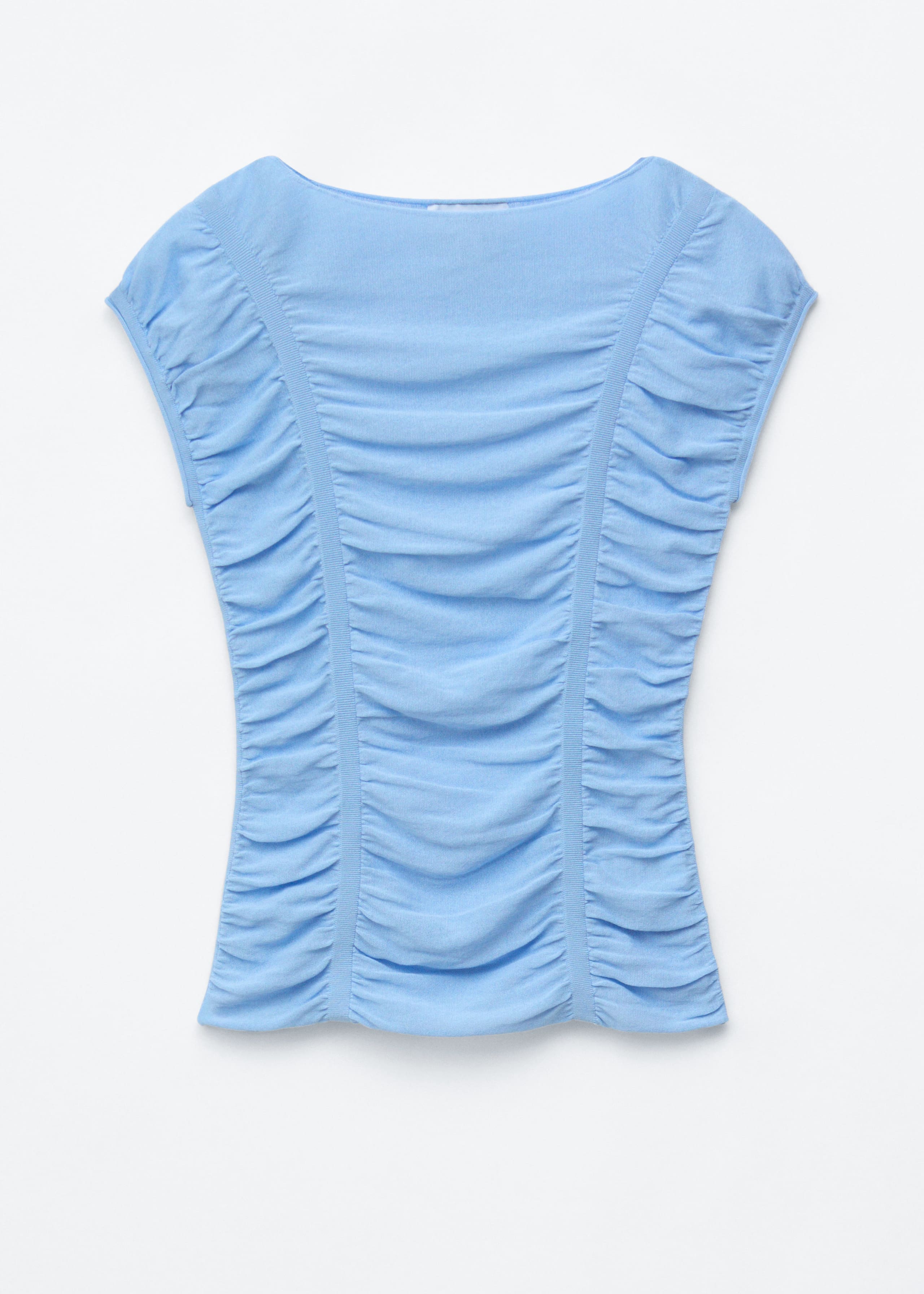 Haut froncé à mancherons - Bleu clair - Still Life