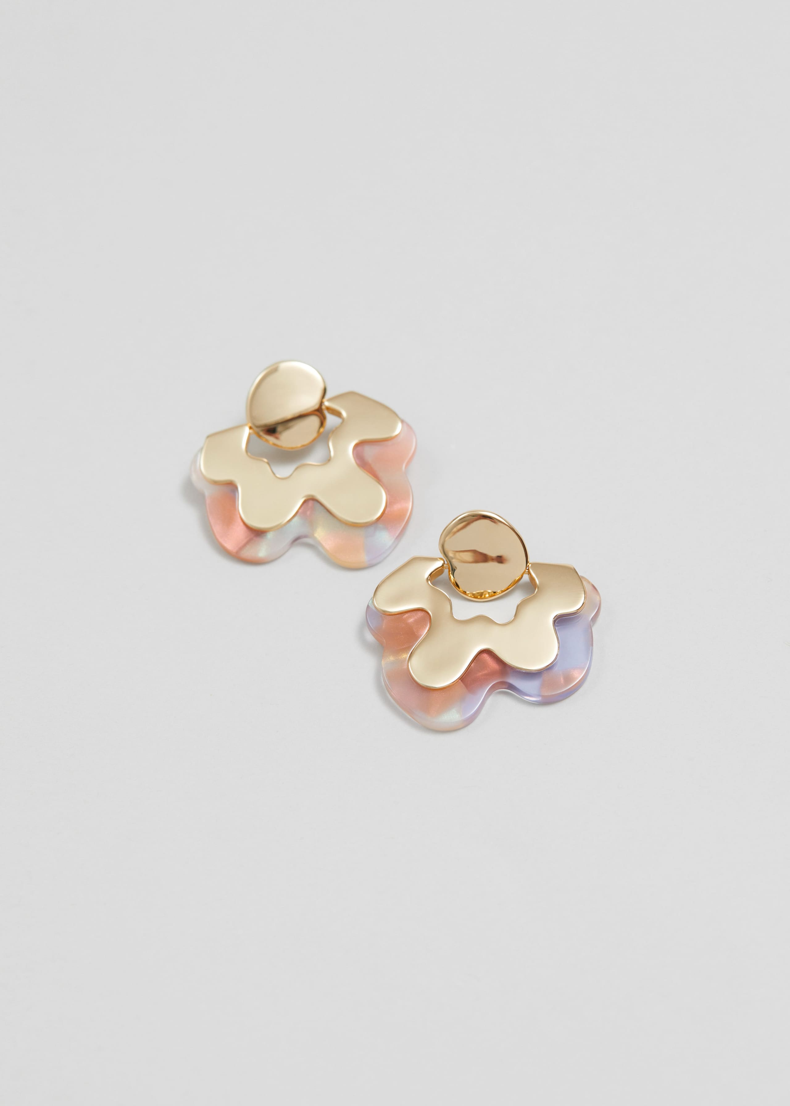 Splashy Sculptural Earrings - Gold - Still Life