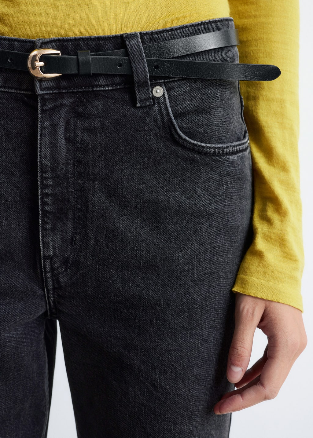 Image of High-Waist Straight-Leg Jeans