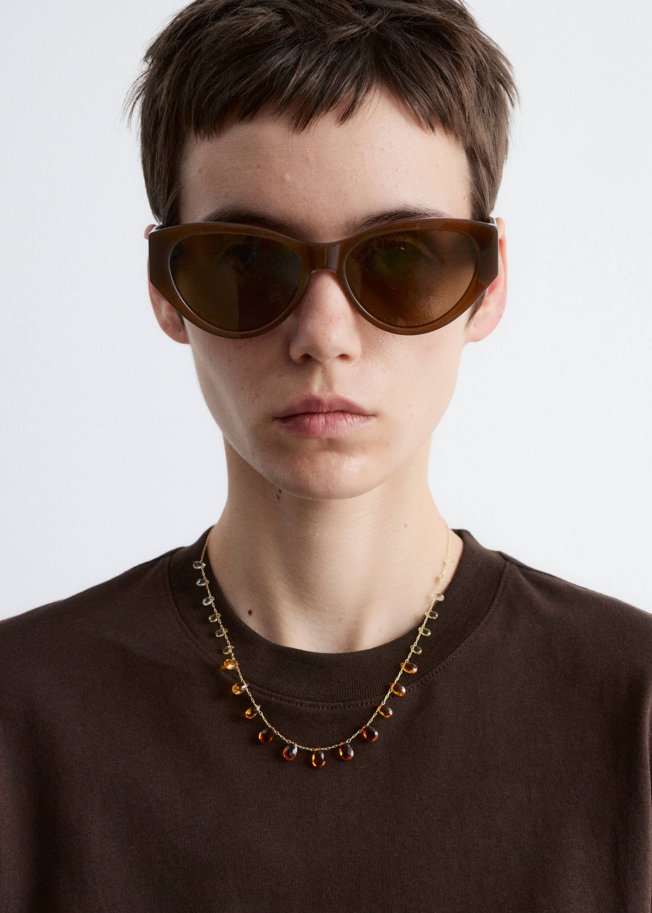 Größeres Bild anzeigen: Kette mit Kristallen - Gold/Bernstein - Ladies | H&M AT 1